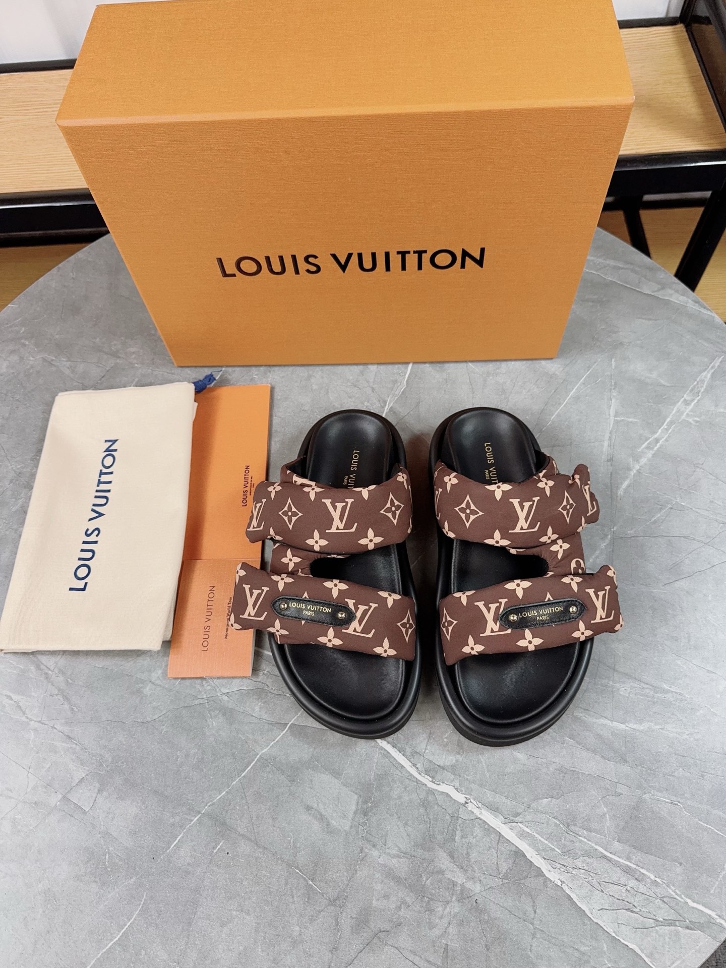 Louis Vuitton Pool Pillow Flat Comfort Slippers Size 36-46