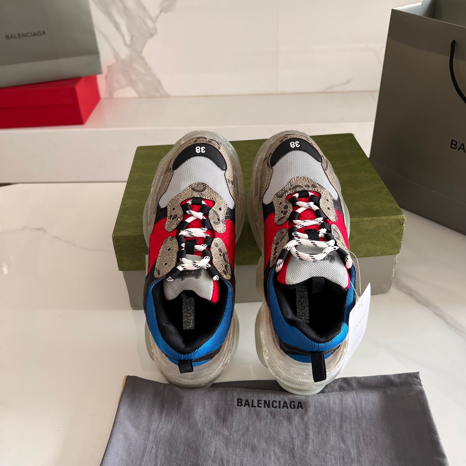 Balenciaga & Gucci Triple S Sneaker Unisex Size 35-45
