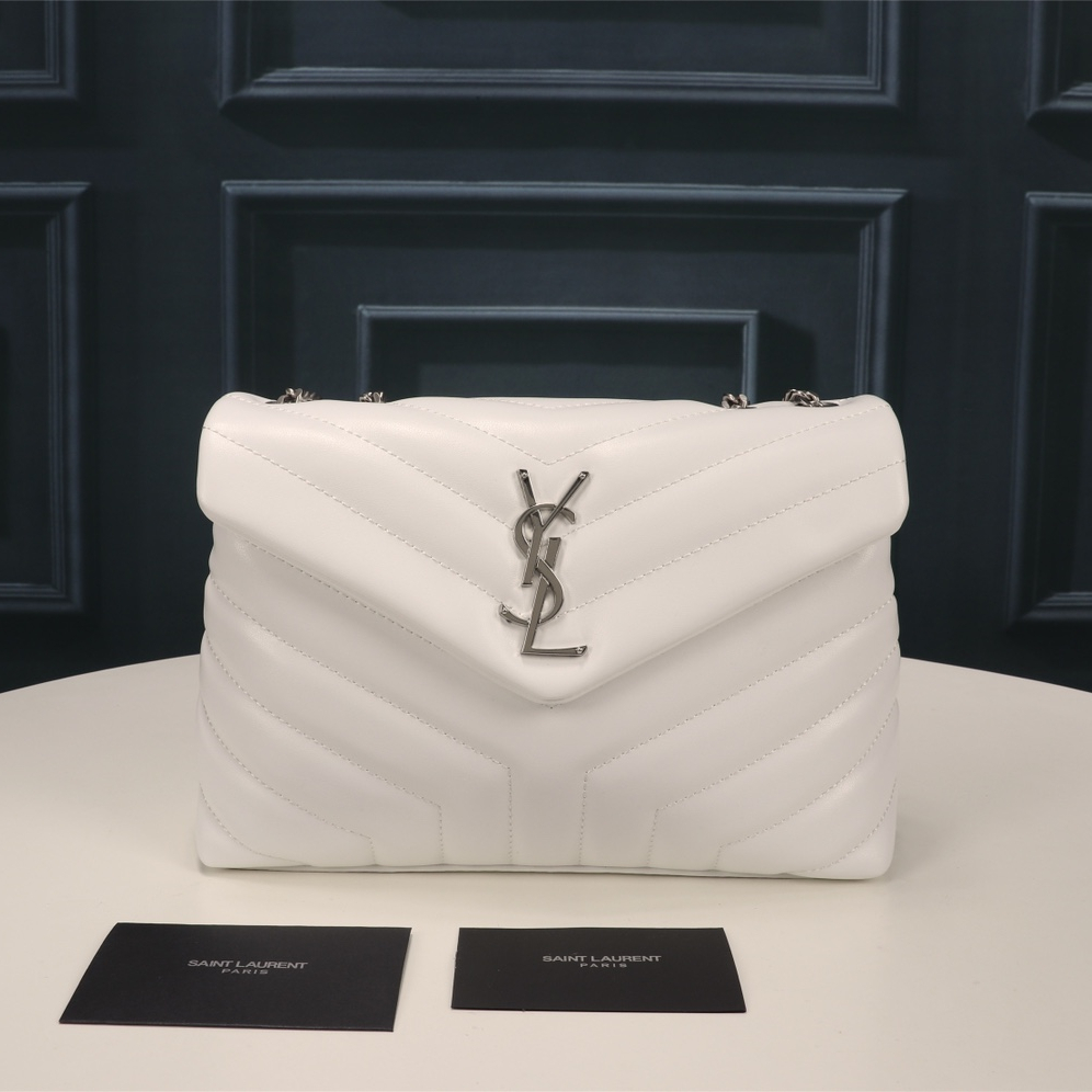 YSL Lou Lou Puffer Women Shoulder Bags Size 24cm