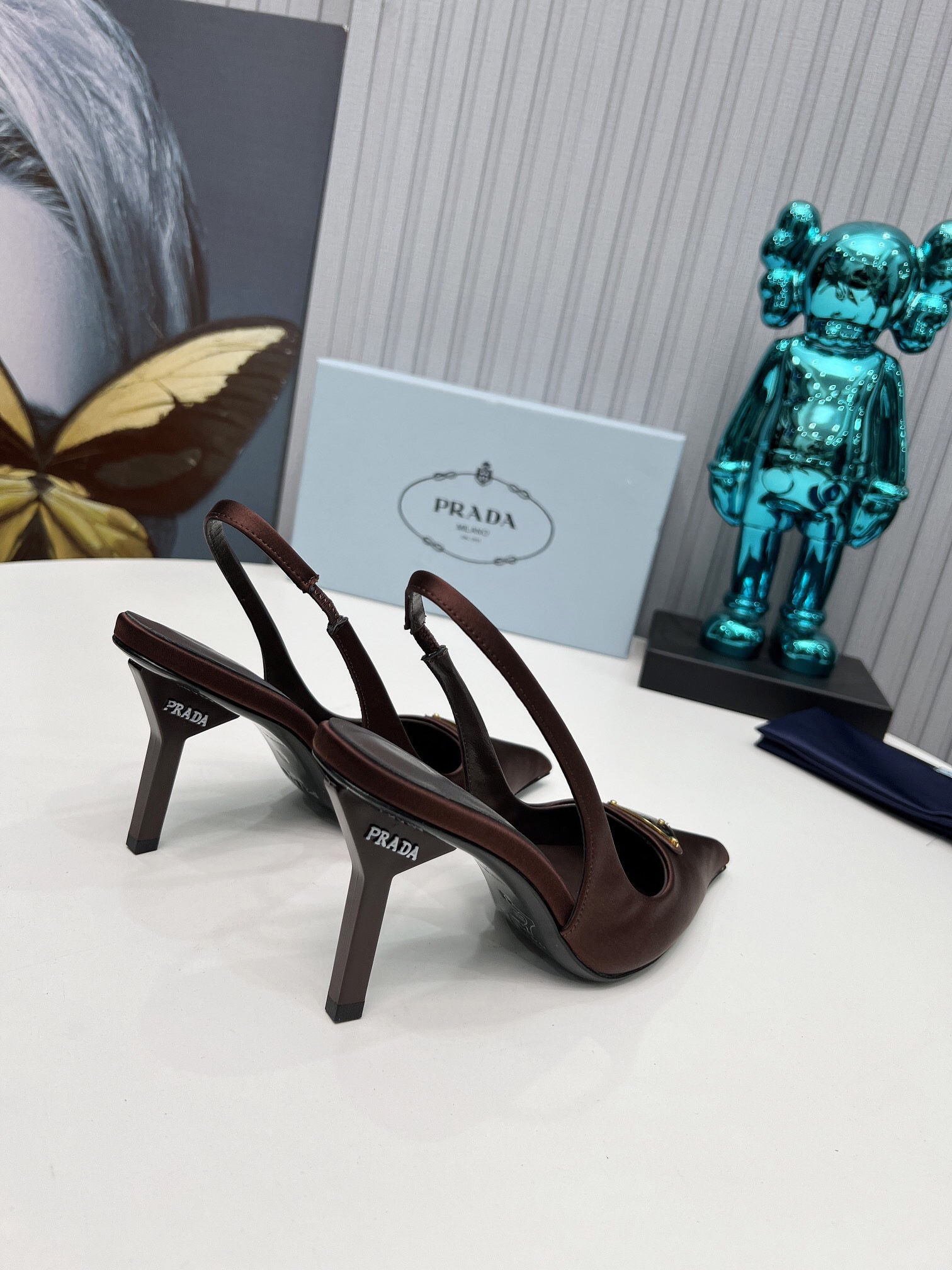 Prada Brushed Leather Slingback Pumps Size 35-41