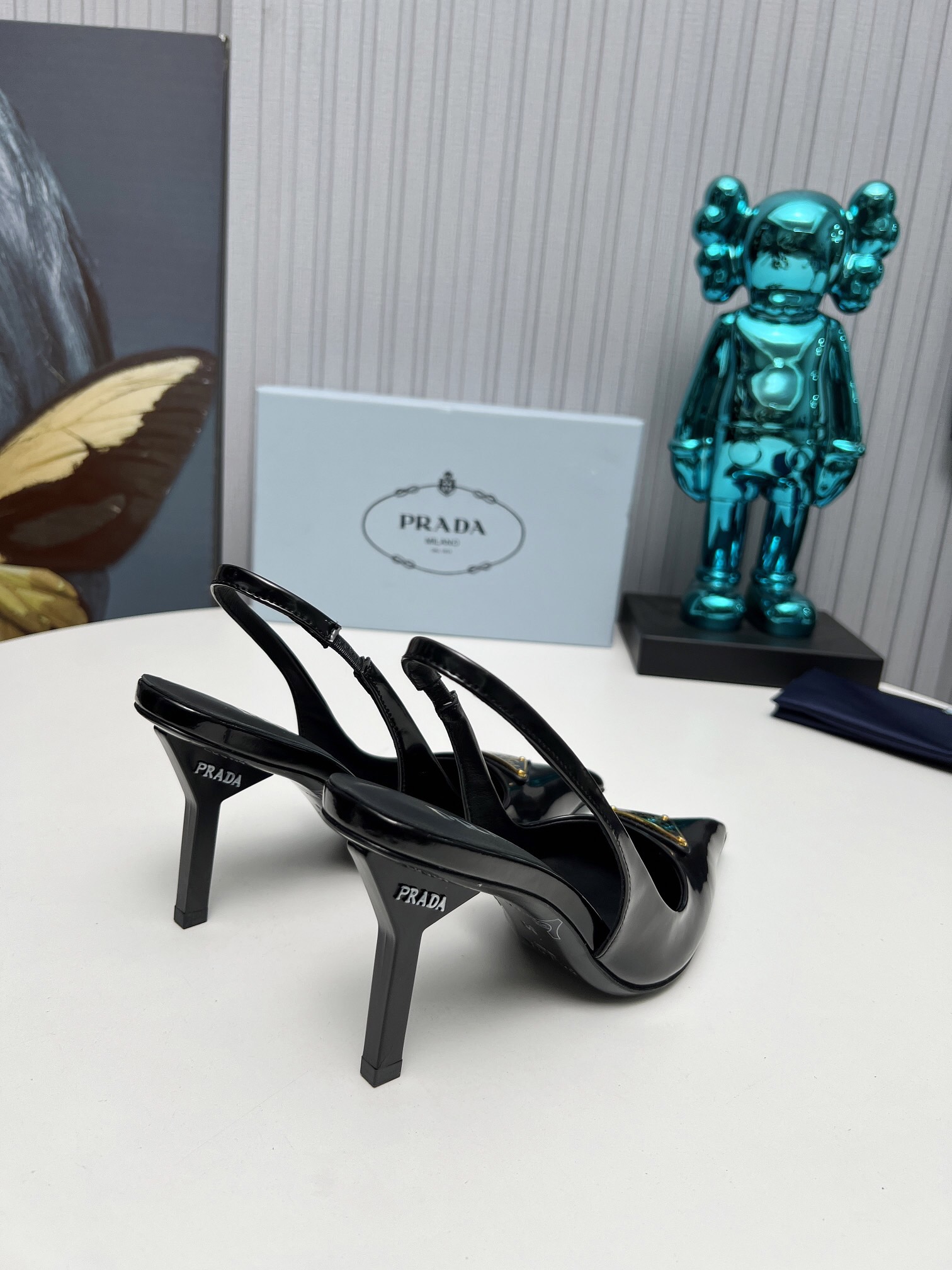 Prada Brushed Leather Slingback Pumps Size 35-41