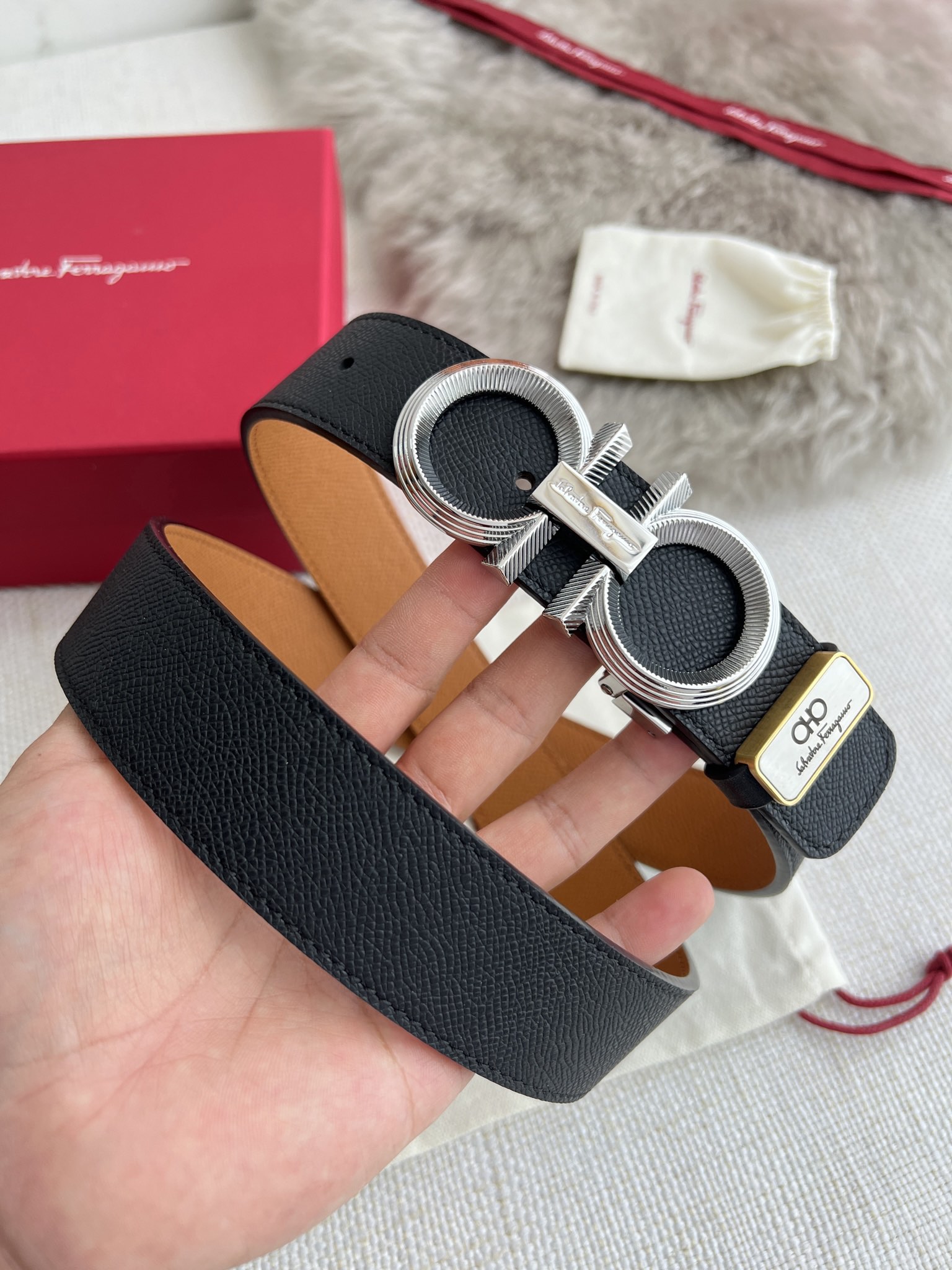 Ferragamo Men Belt Width 3.5cm