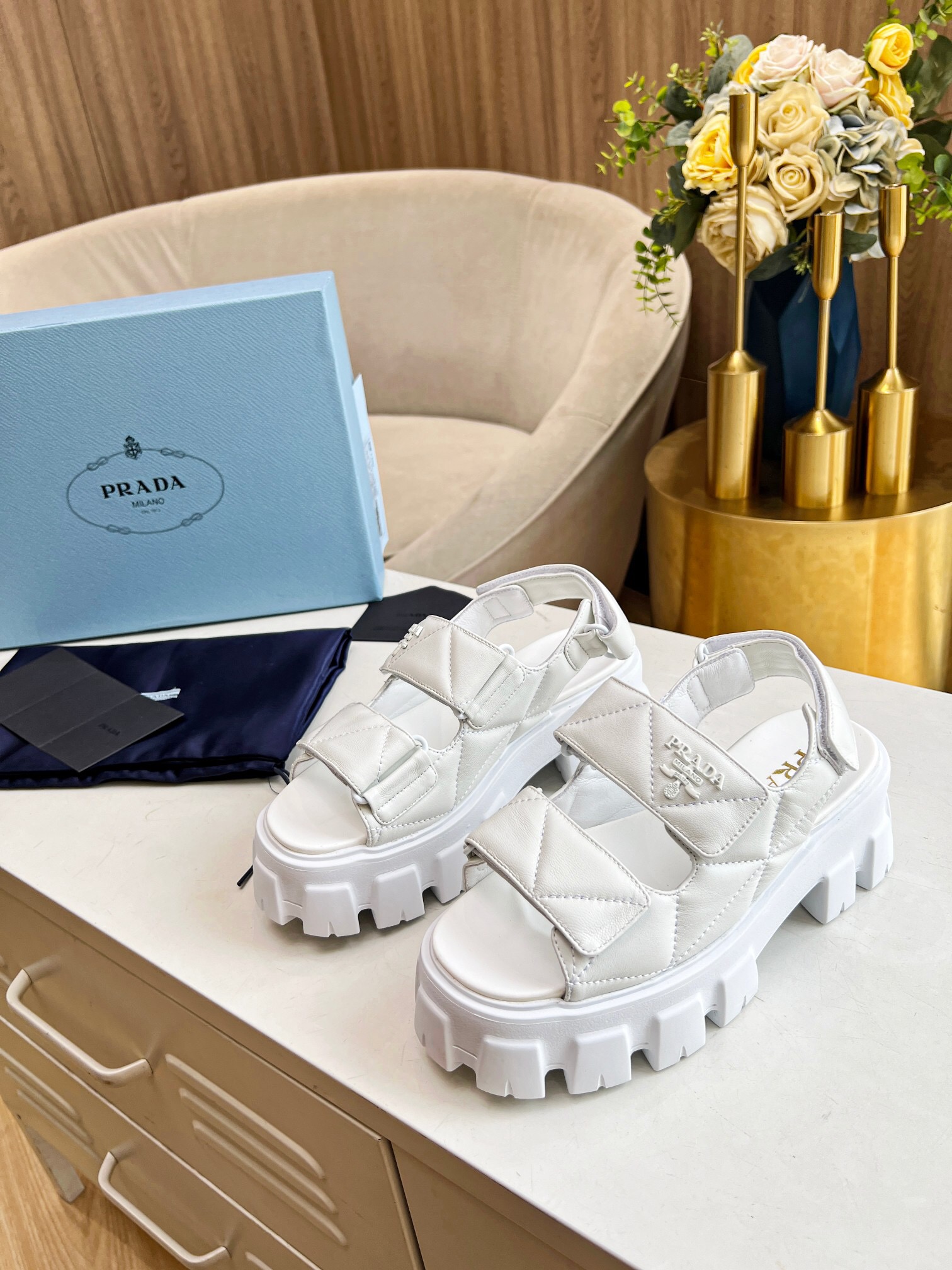 Prada 2024 New Monolith sandals Size 36-41