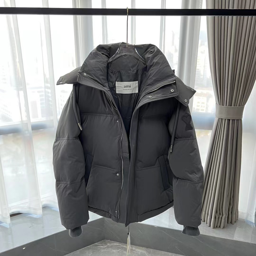 Ami 25ss Unisex Down Jacket Size XS-XXL