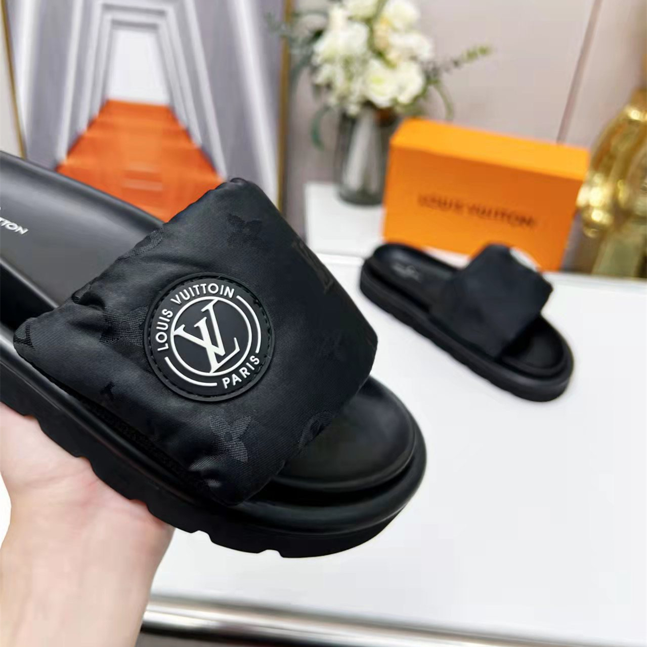 Louis Vuitton Pool Pillow Flat Comfort Slippers Size 36-41