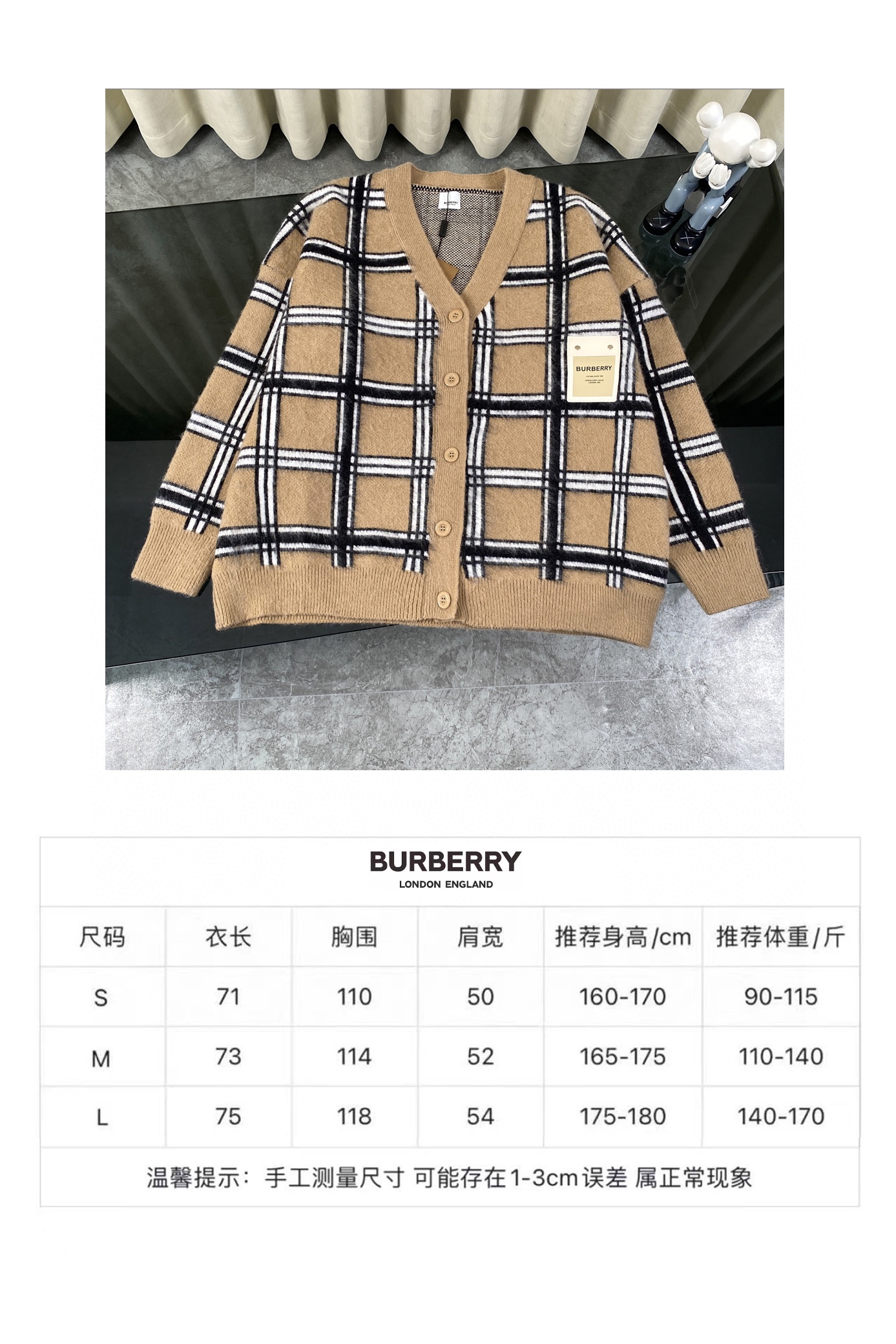 Burberry Classic style Jacket Sweatshirt Size S-L