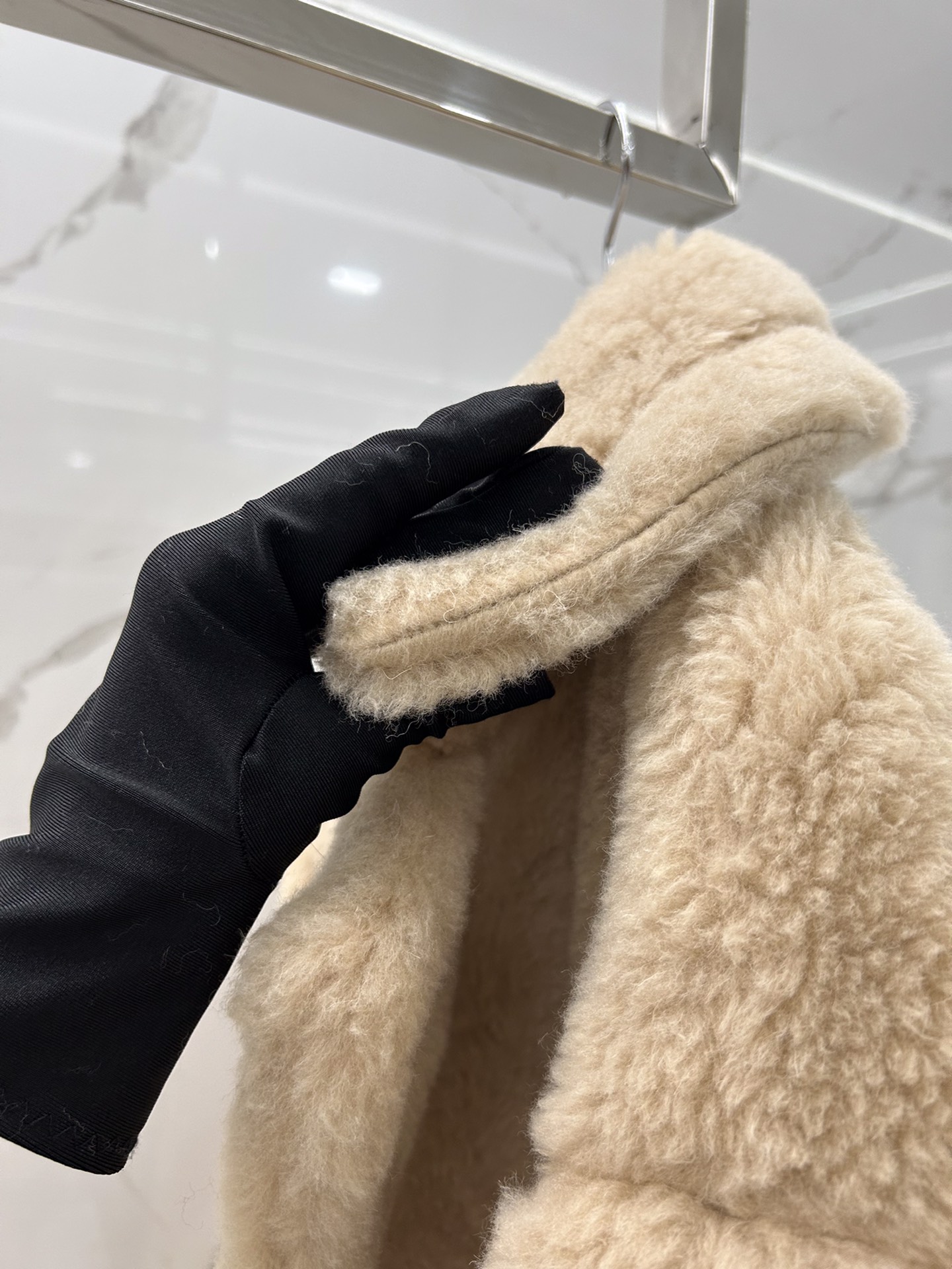 Max Mara Teddy fur long coat Size XS-M