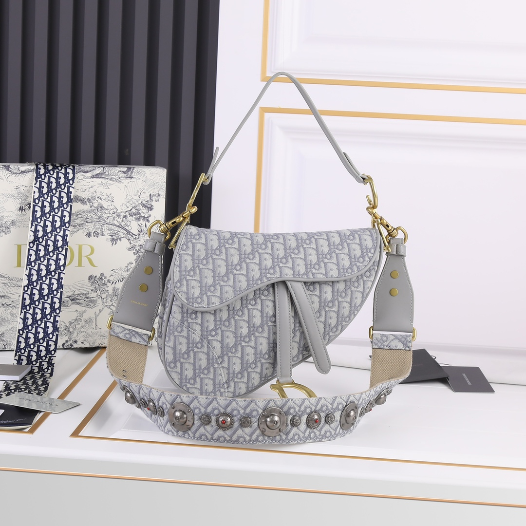 Dior Saddle Bags With Strap for Women Size 25.5*20*6.5cm