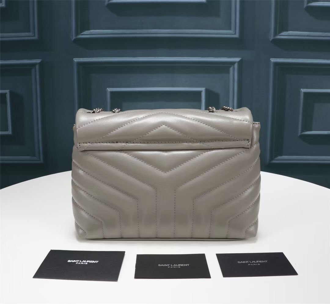 YSL Lou Lou Puffer Women Shoulder Bags Size 24cm