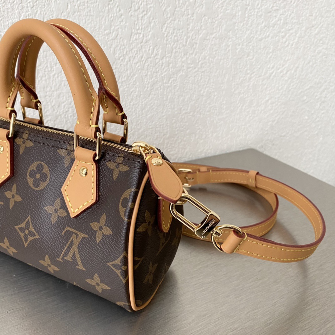 Louis Vuitton M81085 Nano Speedy Women Bags Size 16*10*7.5cm