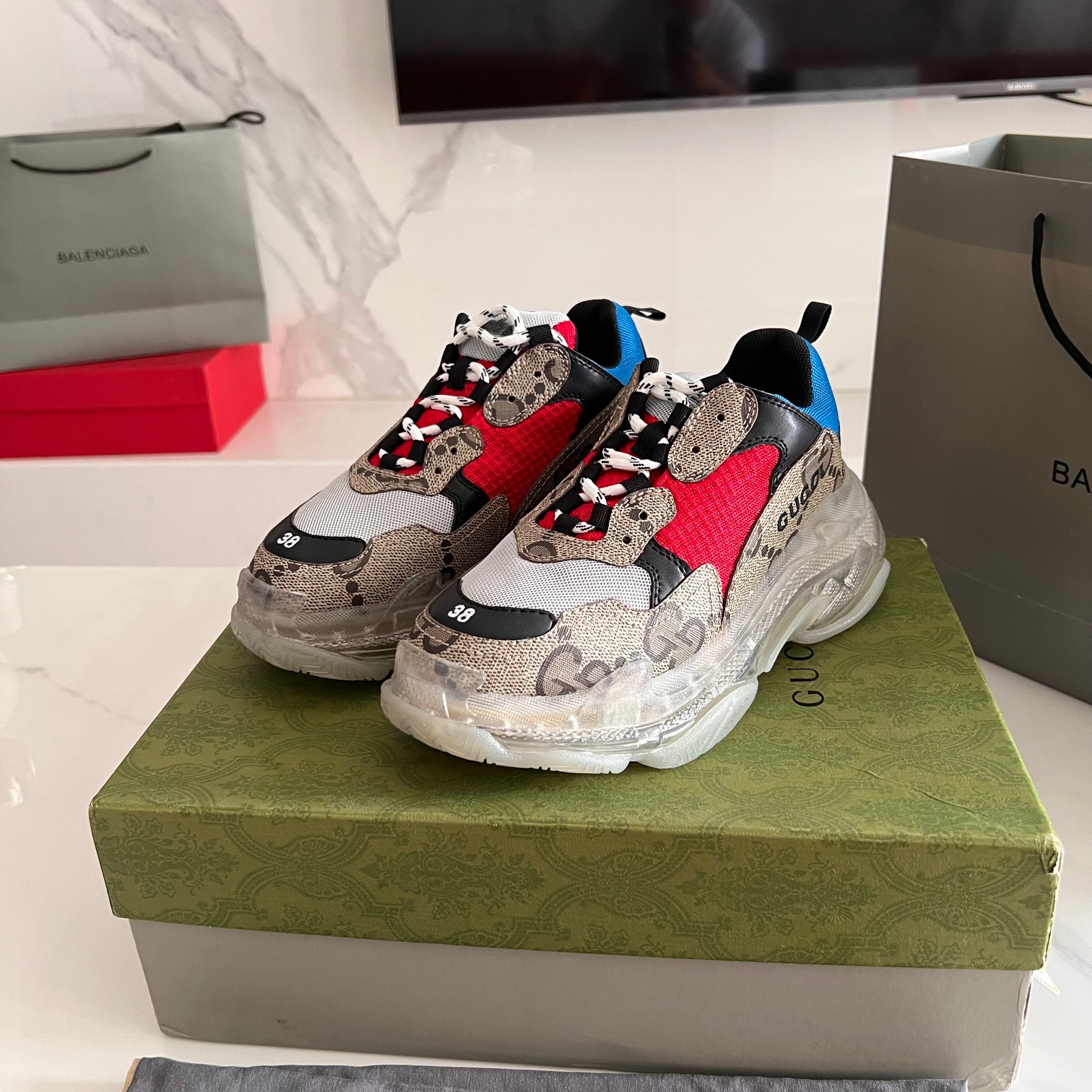 Balenciaga & Gucci Triple S Sneaker Unisex Size 35-45