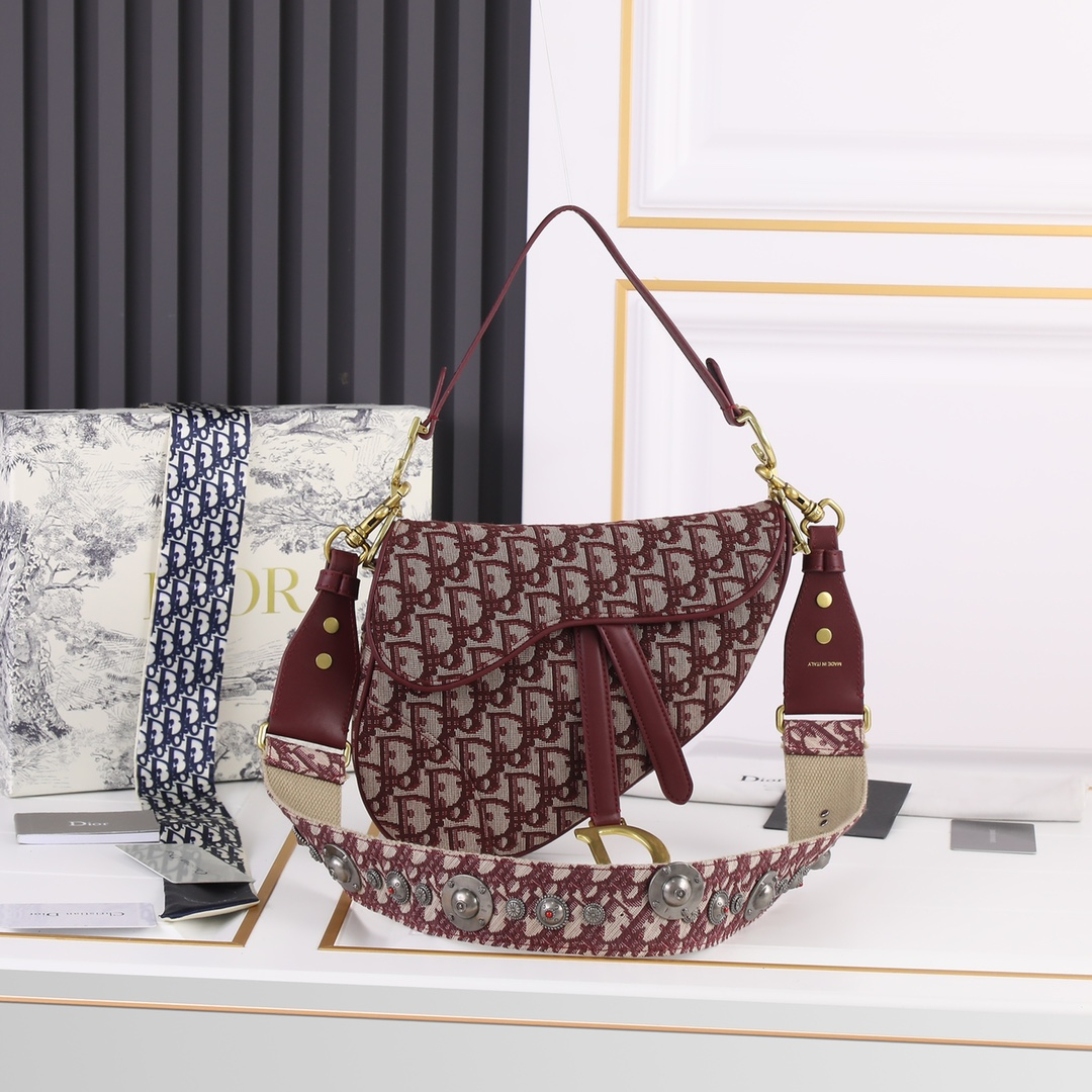 Dior Saddle Bags With Strap for Women Size 25.5*20*6.5cm