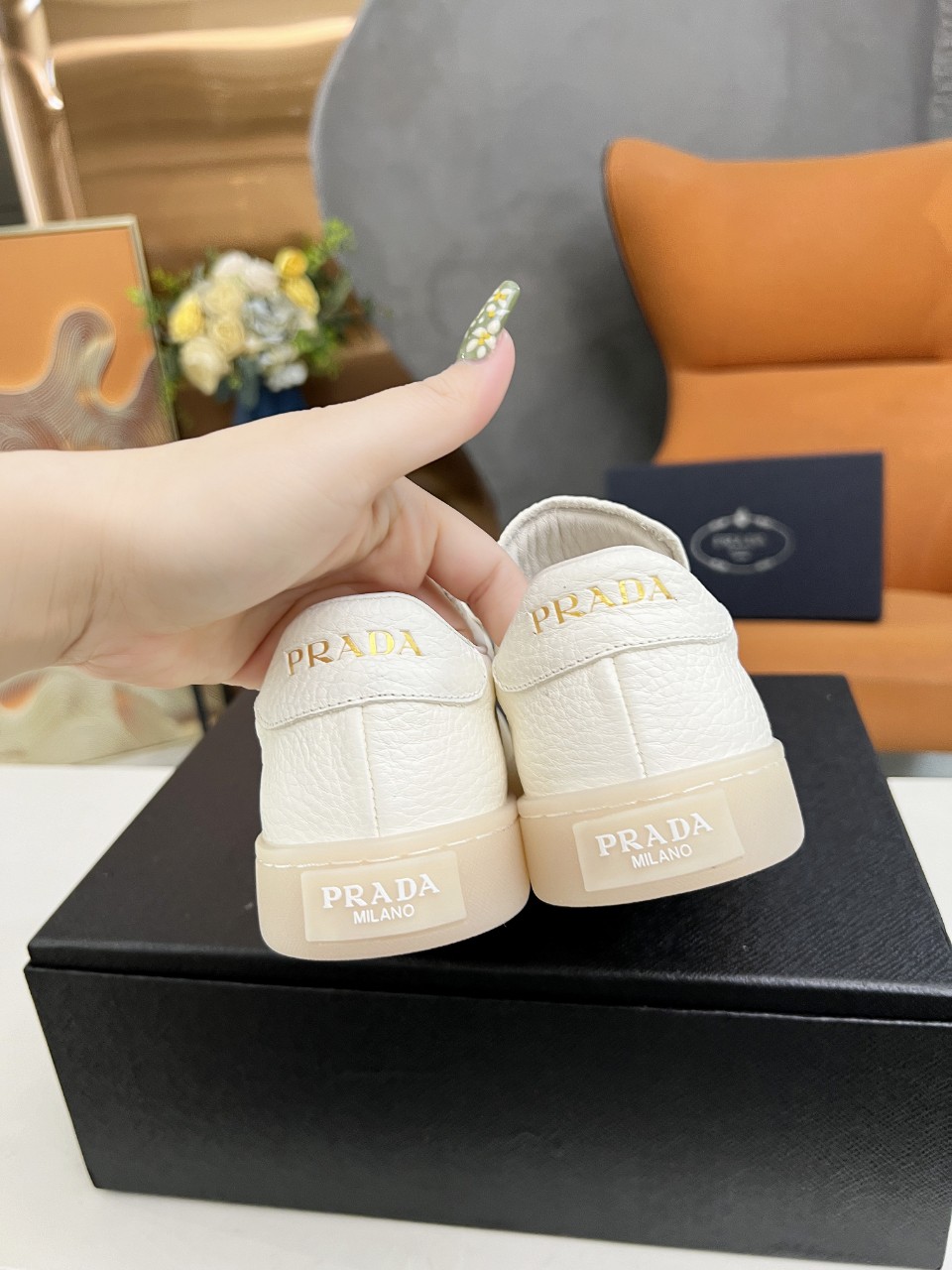 Prada Lane Deer Leather Sneakers Size 36-45