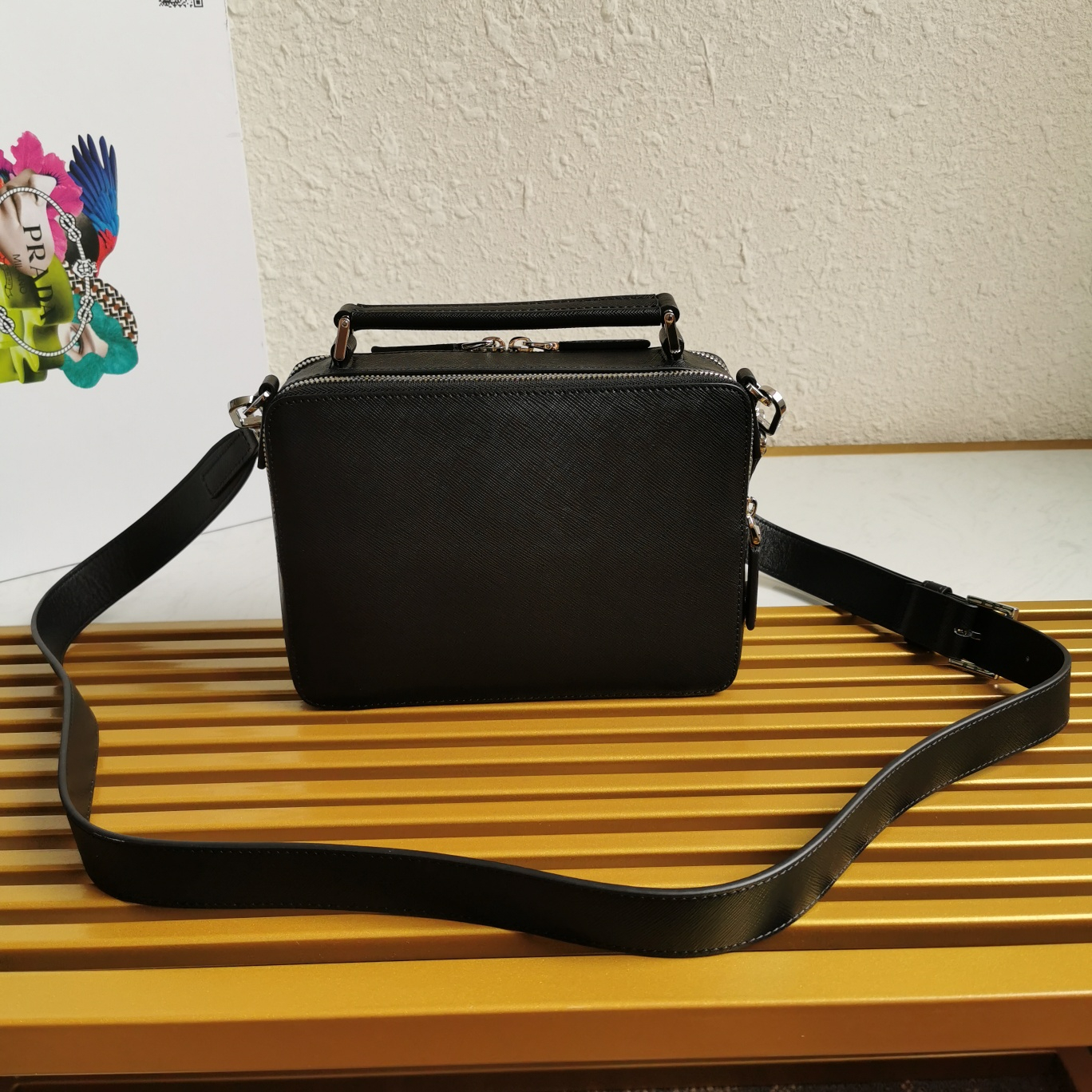 Prada 2VH069 Brique Leather Bags for Men Size 22*16*6cm