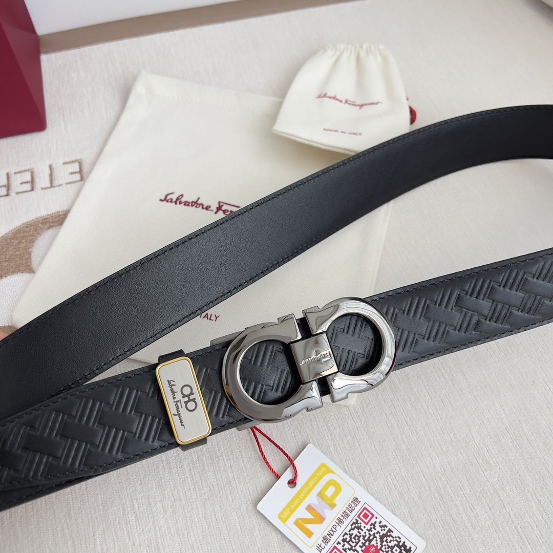 Ferragamo Men Belt Width 3.5cm