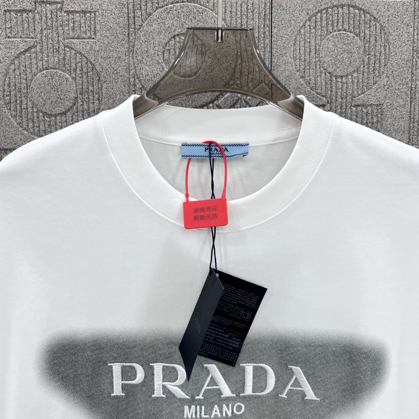 Prada T Shirt  Embroider Logo Size XS-L