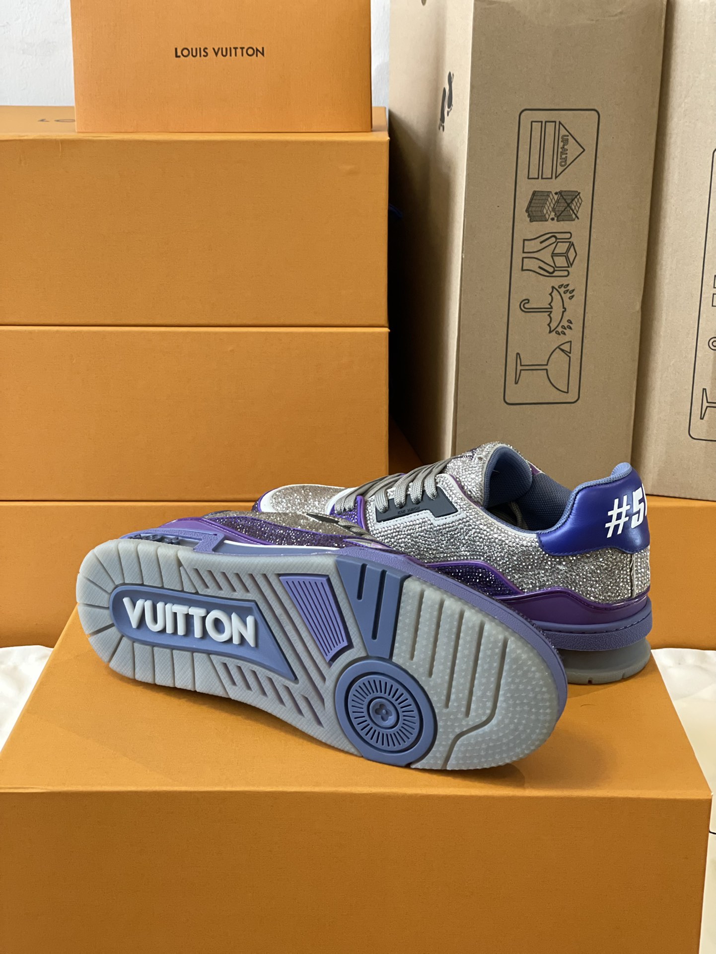 Louis Vuitton LV Trainer Diamond Sneaker Size 36-46