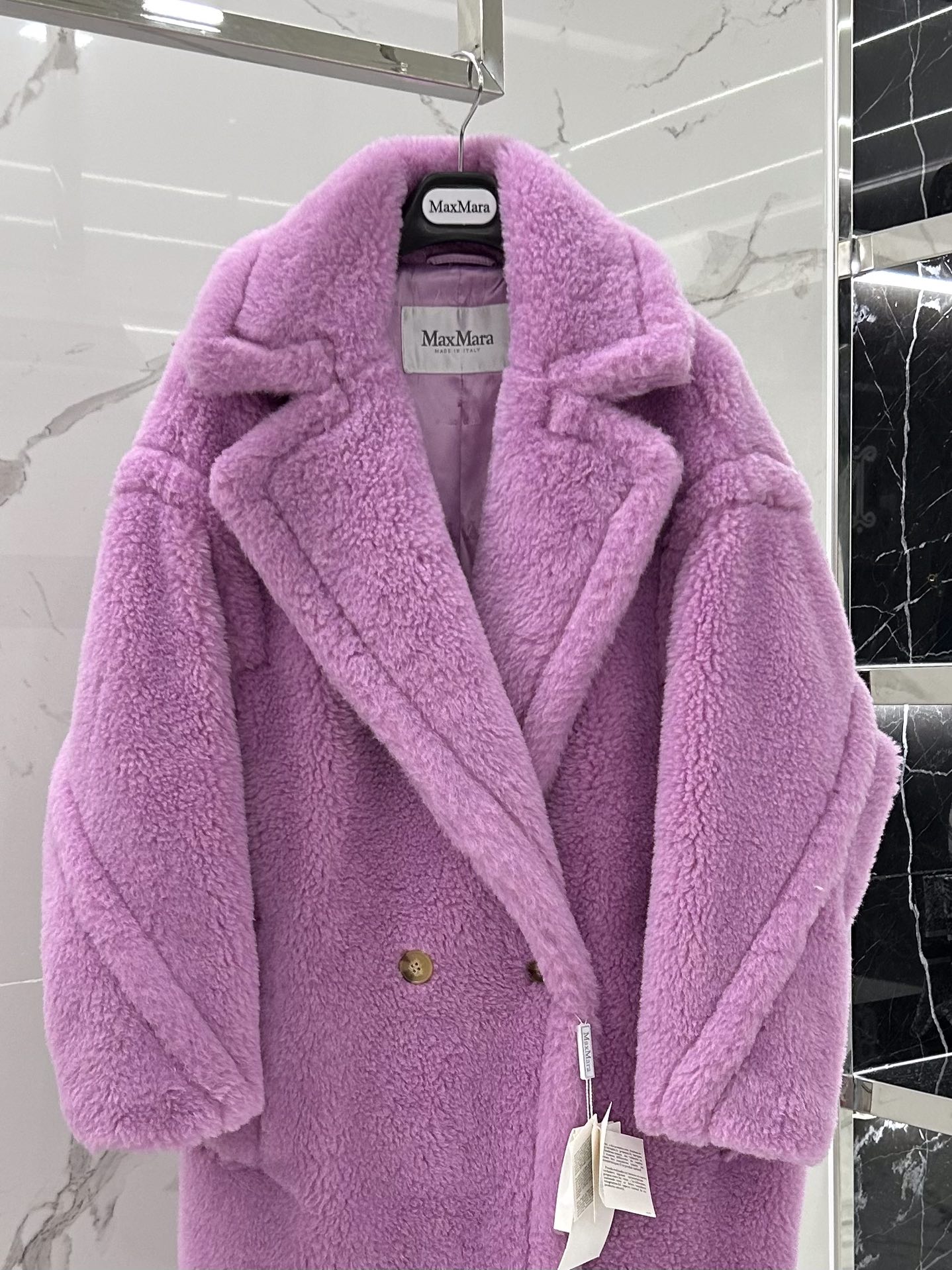 Max Mara Teddy fur long coat Size XS-M