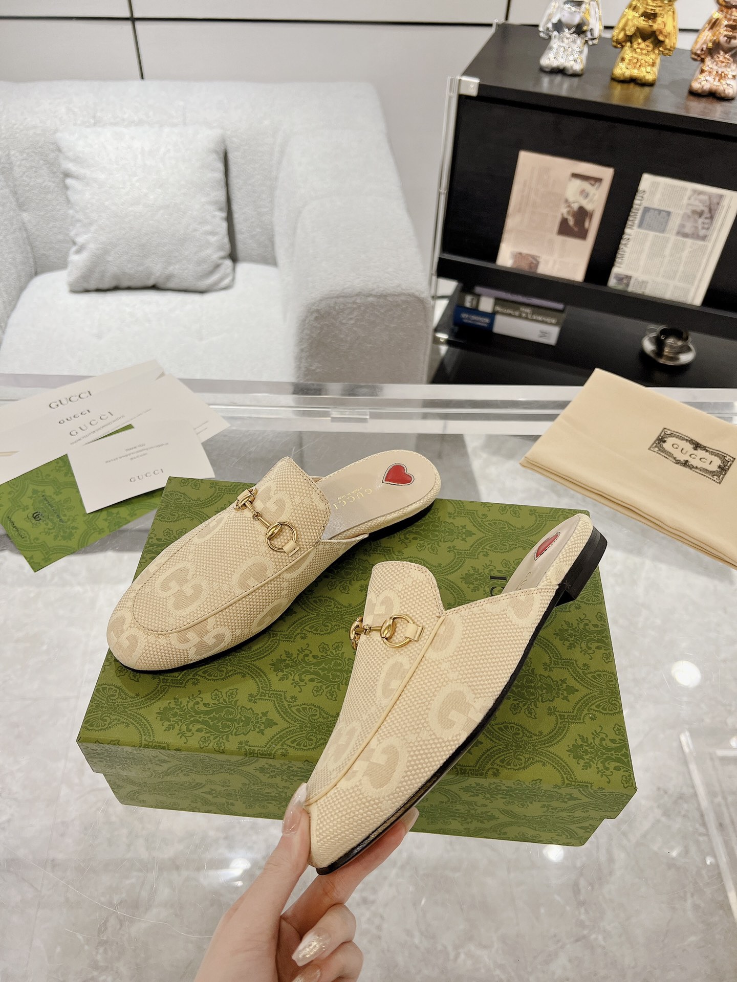 Gucci Princetown GG Slippers Size 35-41