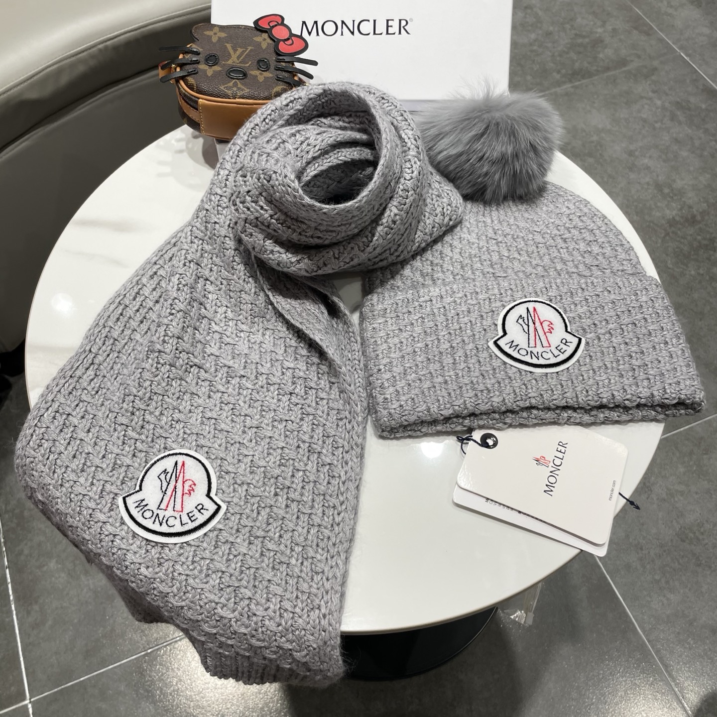 Moncler Knitted Hat+Scarf