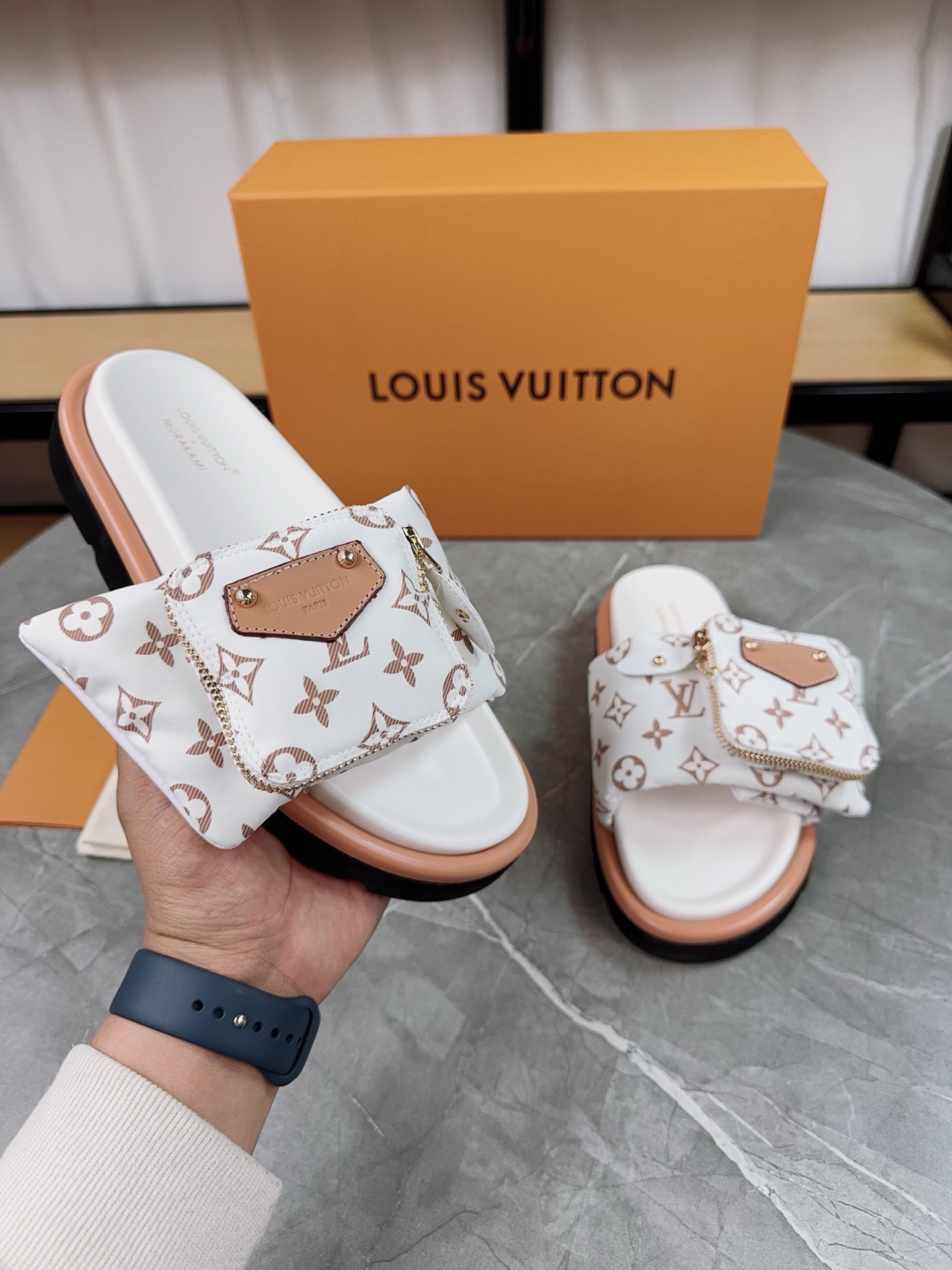 Louis Vuitton Pool Pillow Flat Comfort Slippers Size 36-46