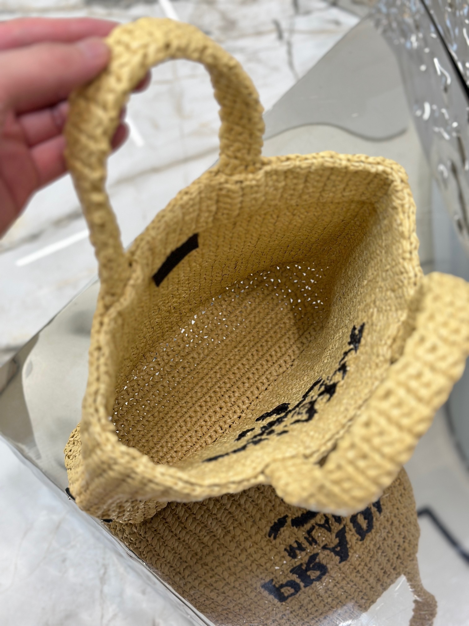 Prada 1BG422 Small crochet tote Bag Size 24*24*8cm