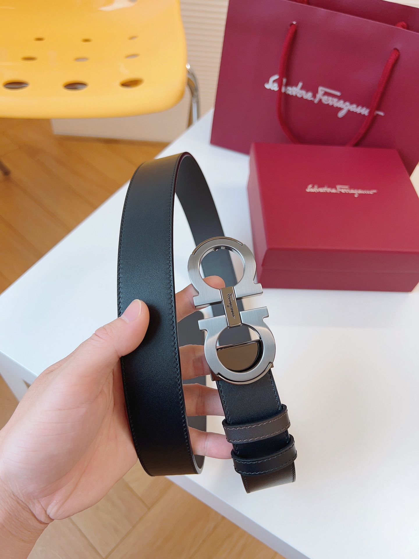 Ferragamo Men Belt Width 3.5cm