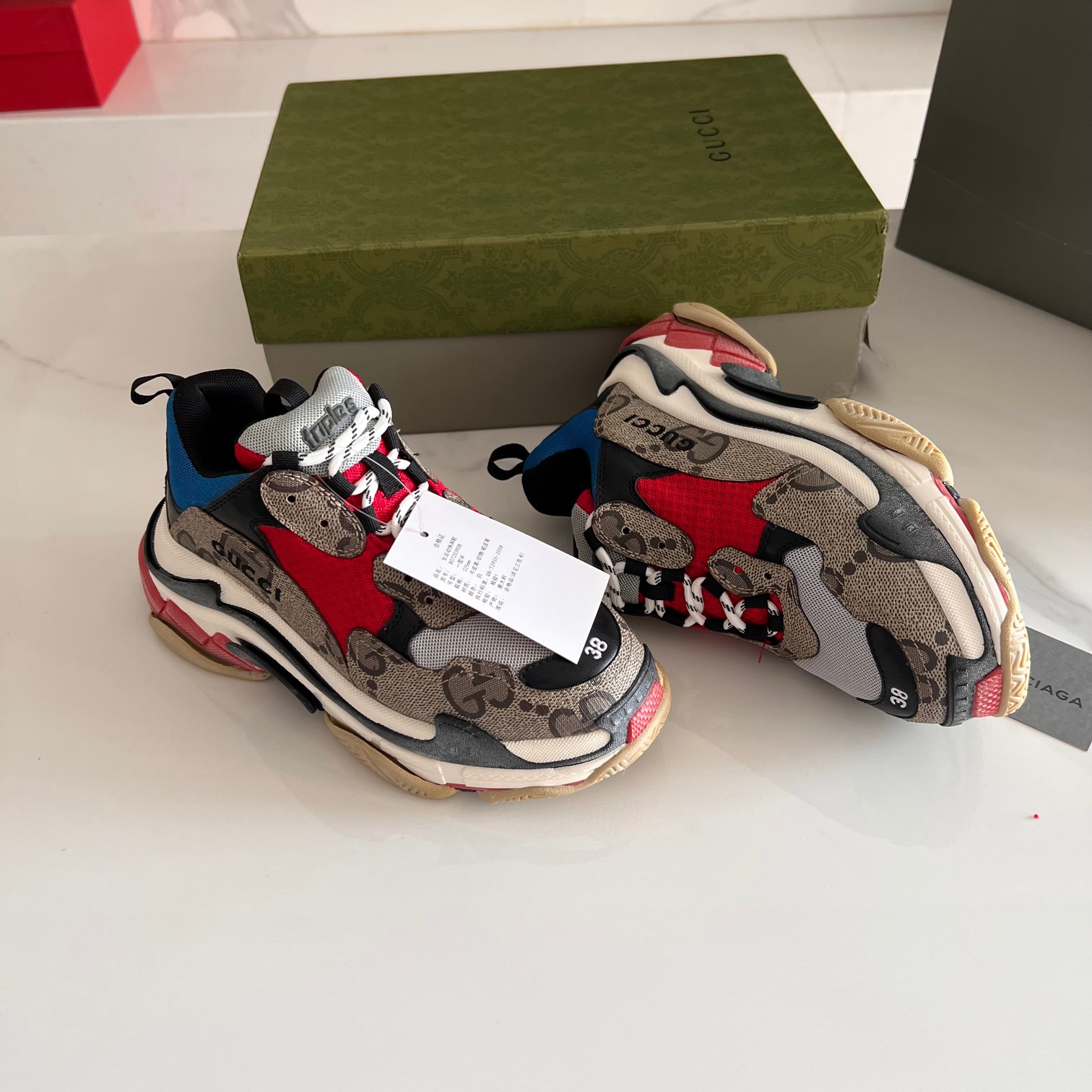 Balenciaga & Gucci Triple S Sneaker Unisex Size 35-45