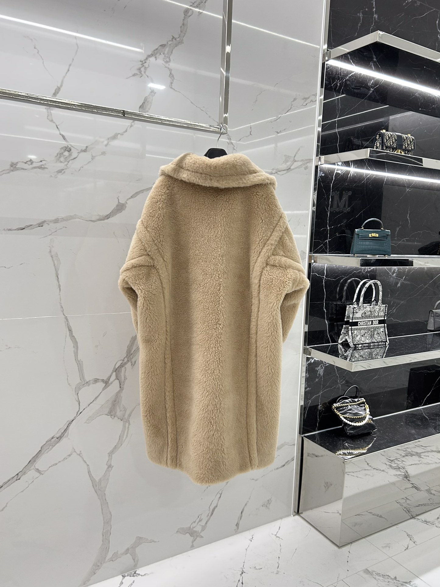 Max Mara Teddy fur long coat Size XS-M