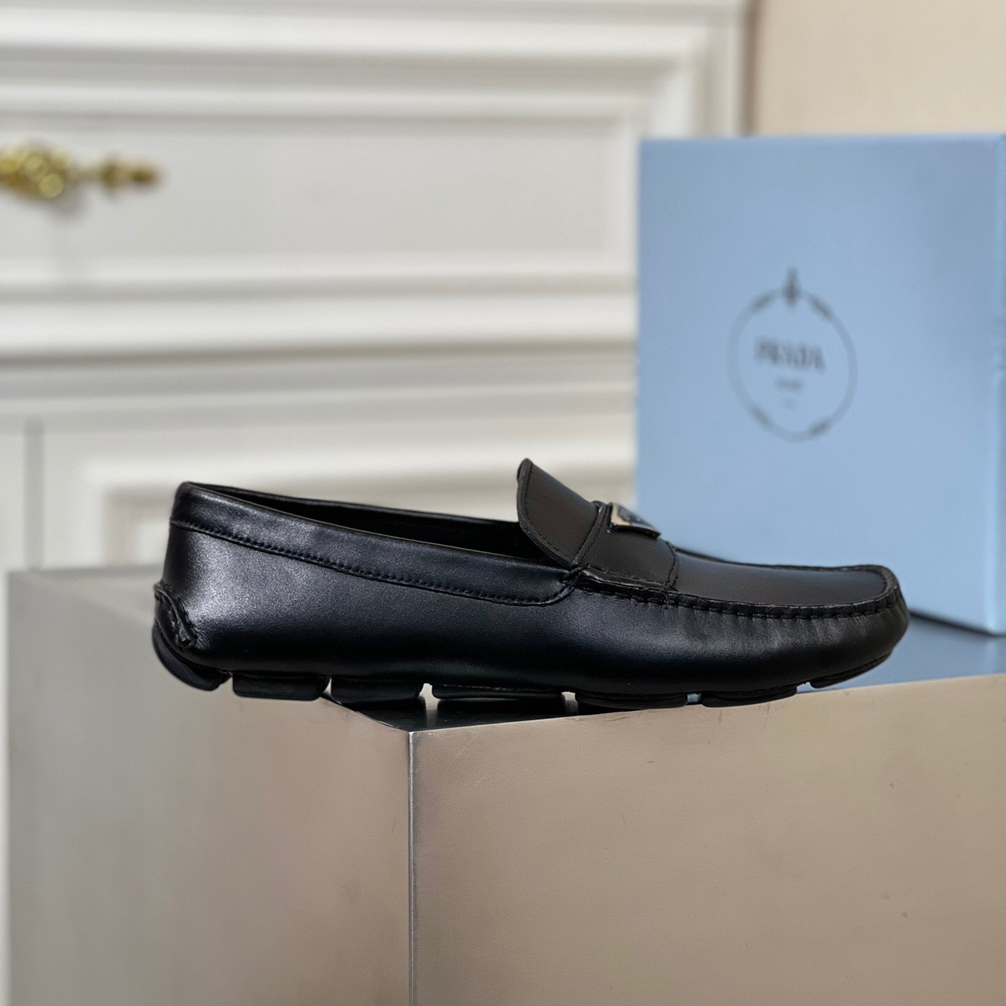 Prada Saffiano Leather Driver Loafers Size 39-45   5-Style