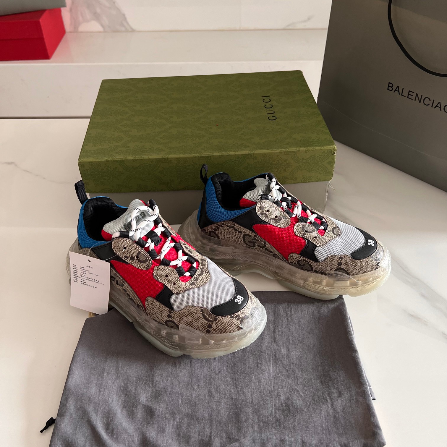 Balenciaga & Gucci Triple S Sneaker Unisex Size 35-45