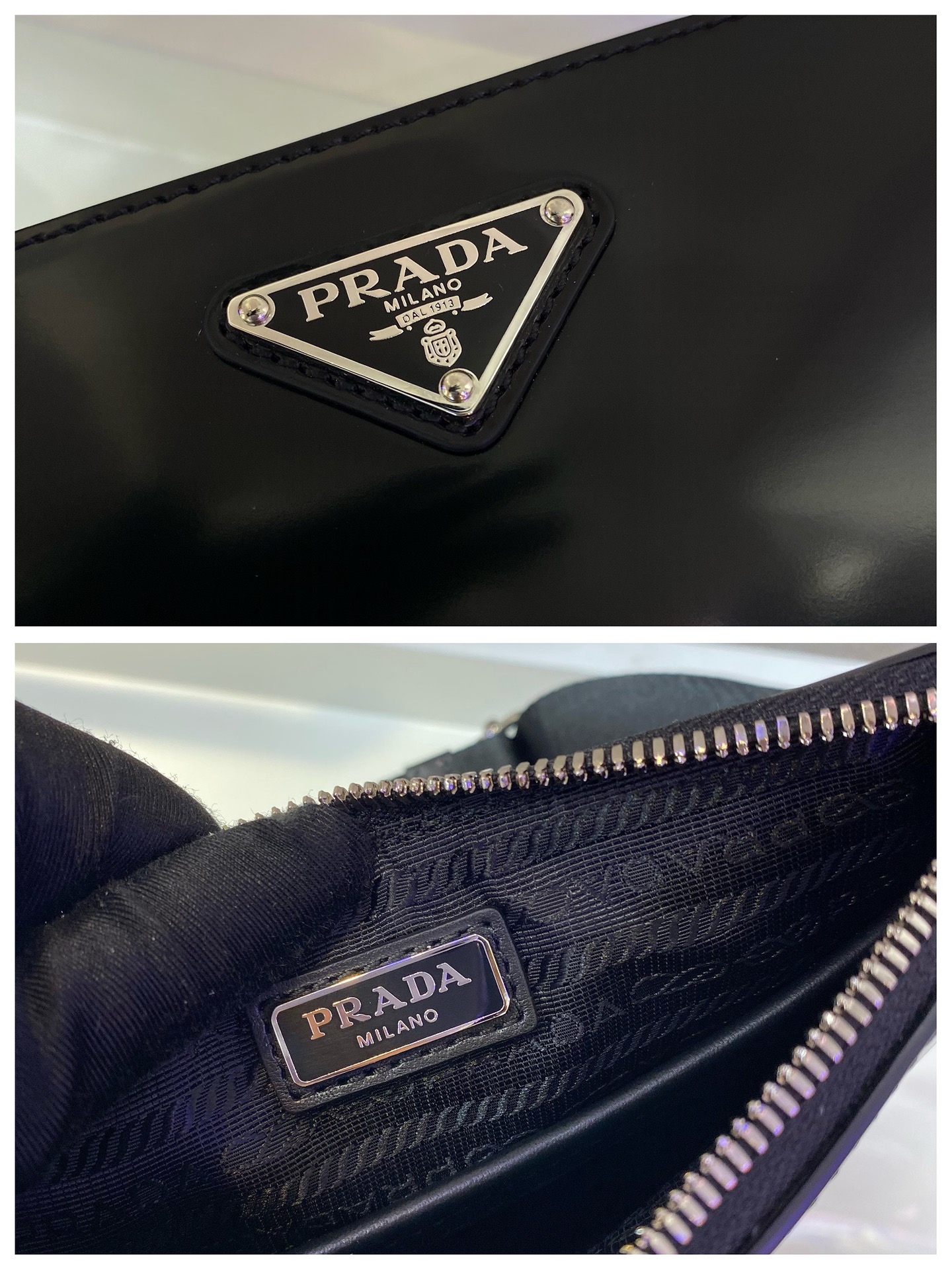 Prada 2VH129 Brushed Leather Shoulder Bags Size 22*14*2.5cm