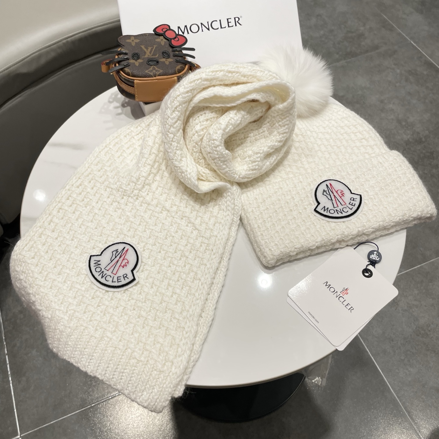 Moncler Knitted Hat+Scarf