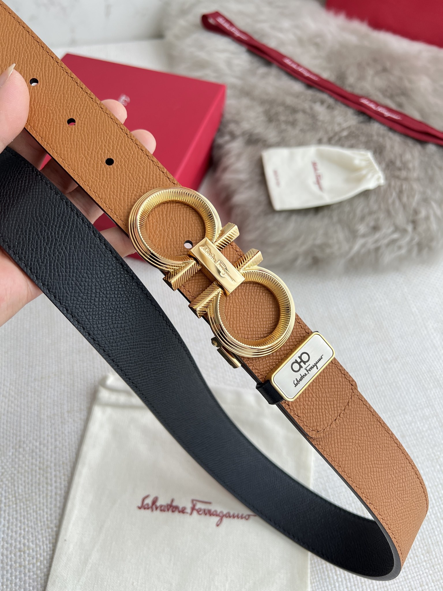 Ferragamo Men Belt Width 3.5cm