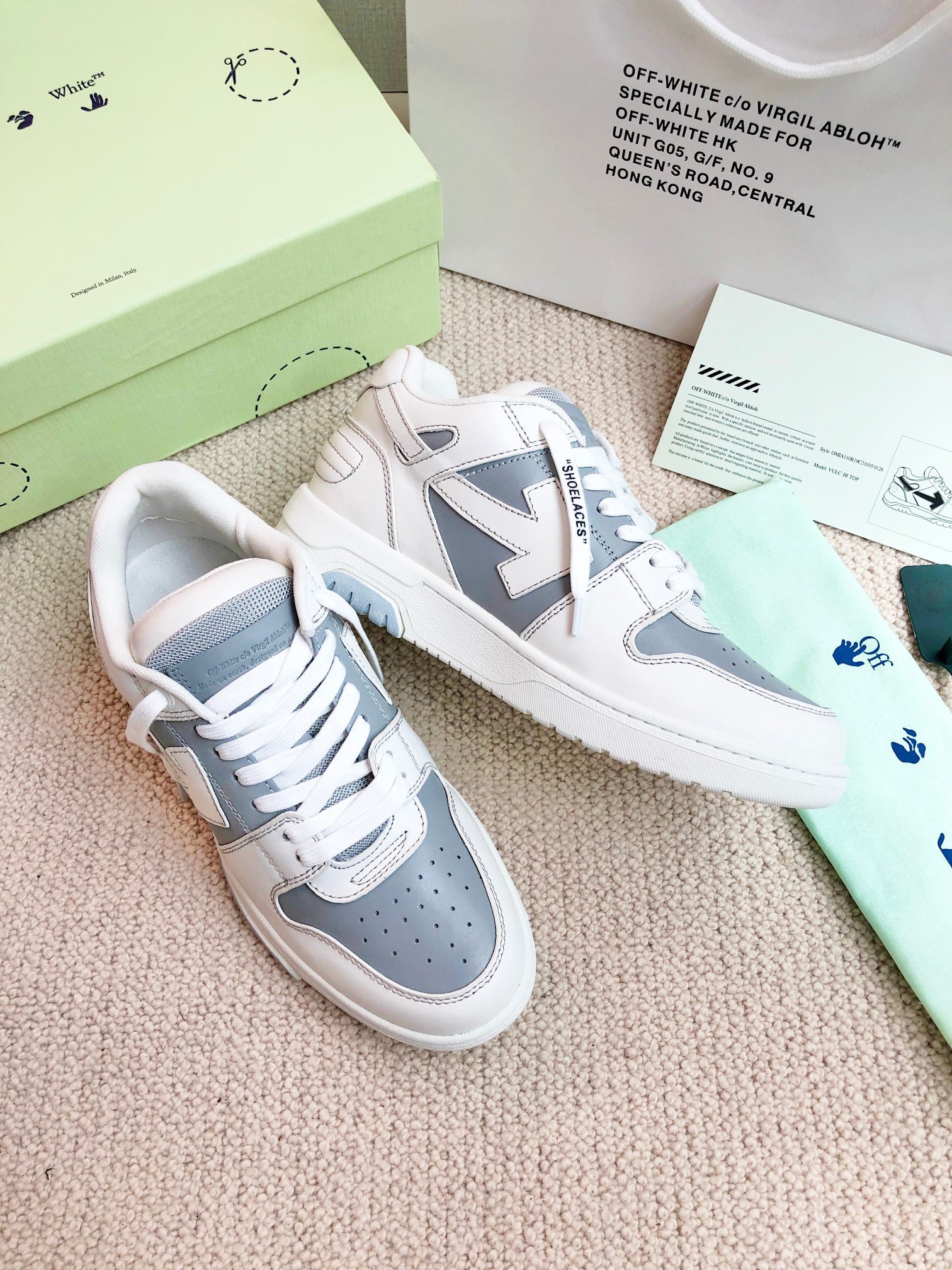 OFF White Out of Office Calf Leather Sneaker Size 36-45