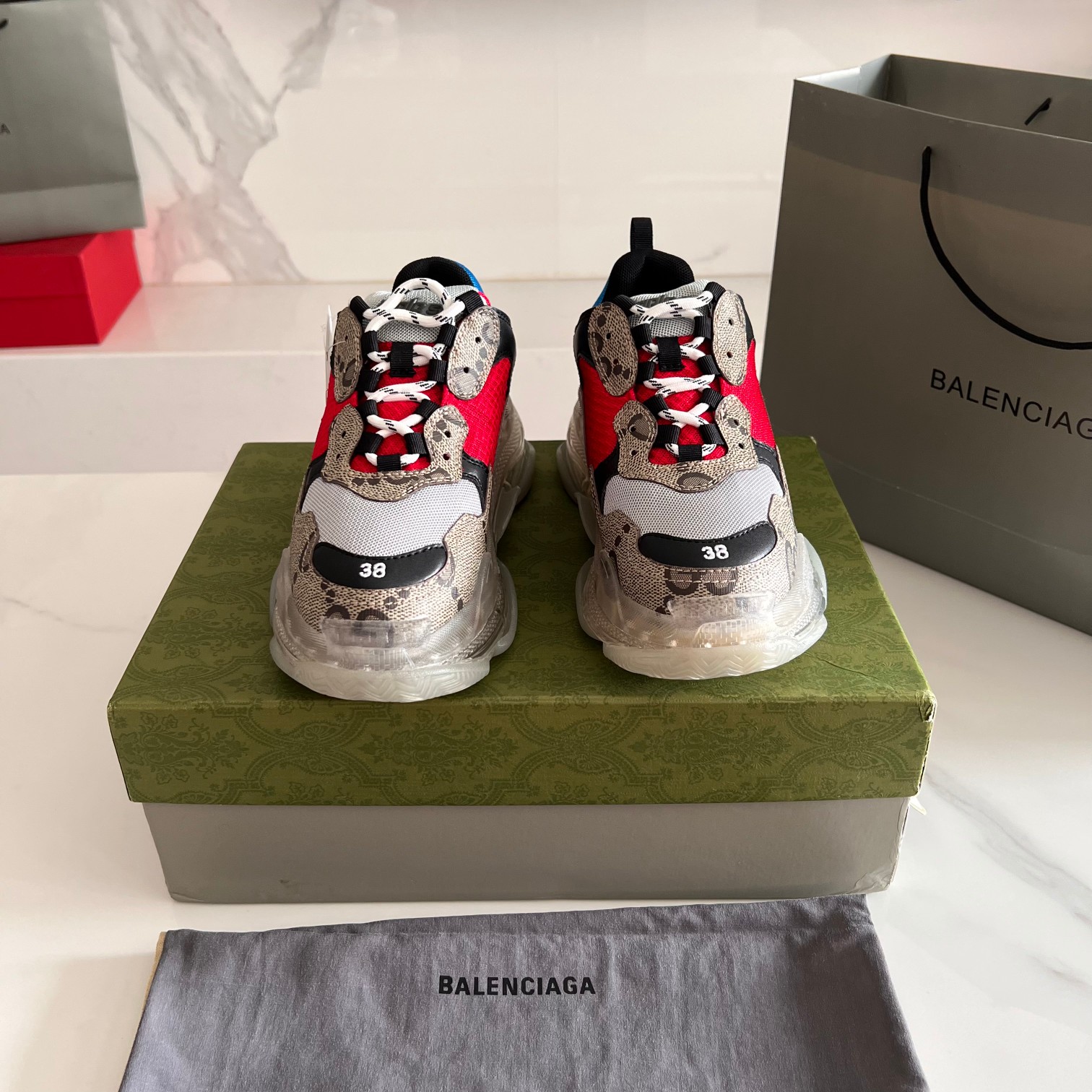 Balenciaga & Gucci Triple S Sneaker Unisex Size 35-45