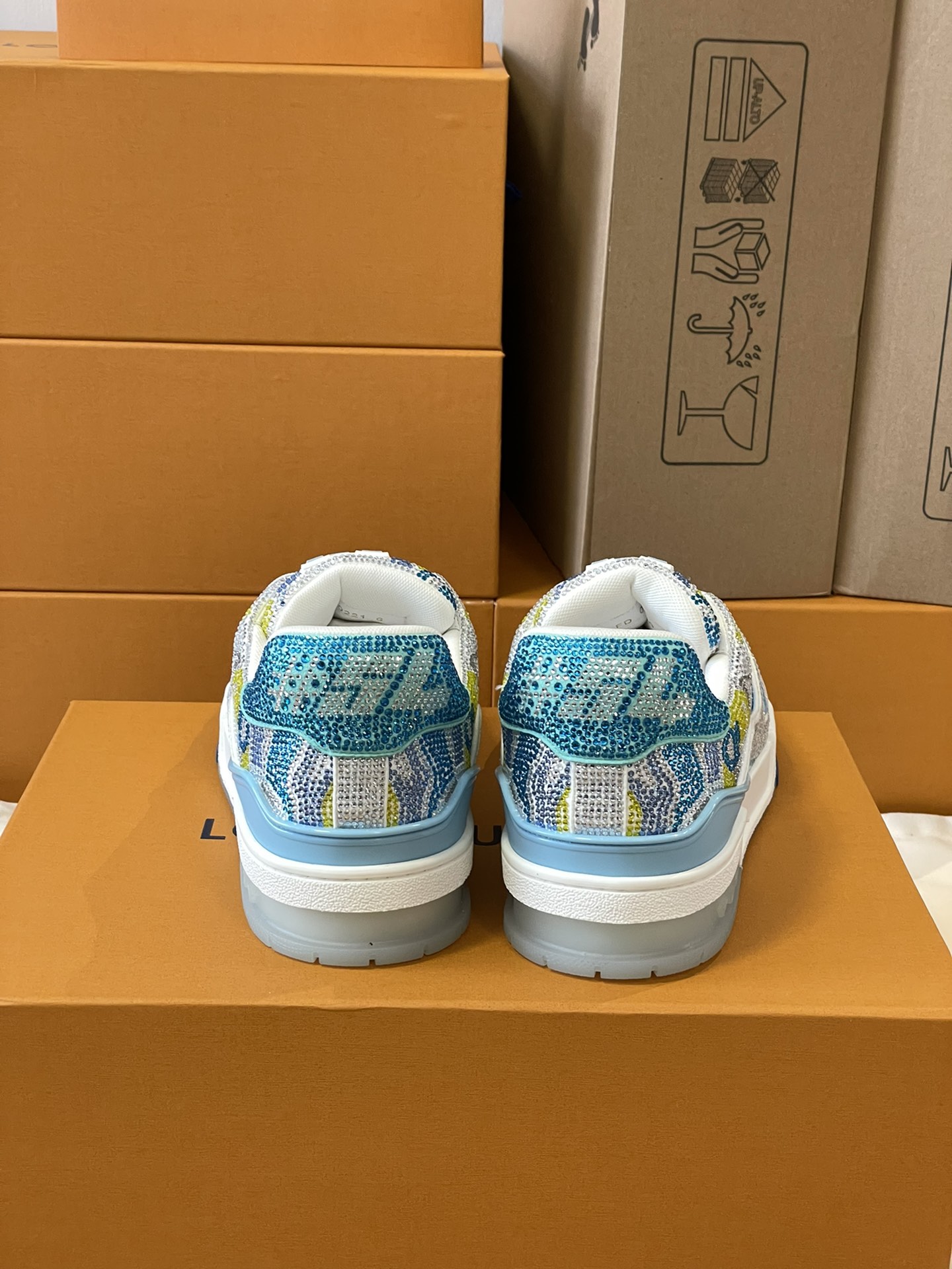 Louis Vuitton LV Trainer Diamond Sneaker Size 36-46