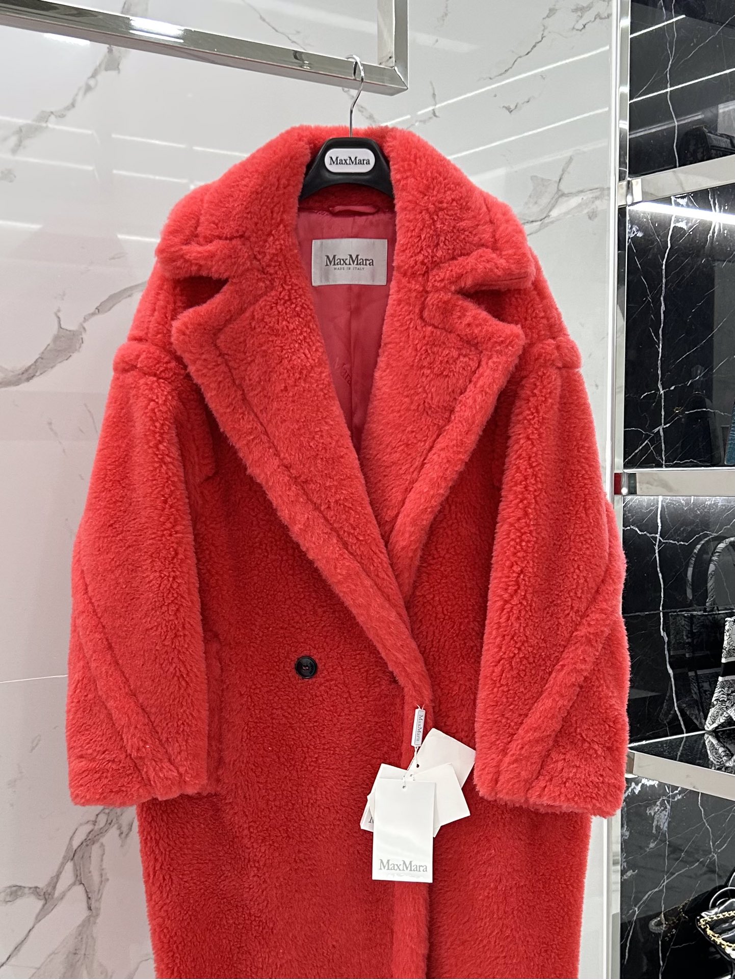 Max Mara Teddy fur long coat Size XS-M