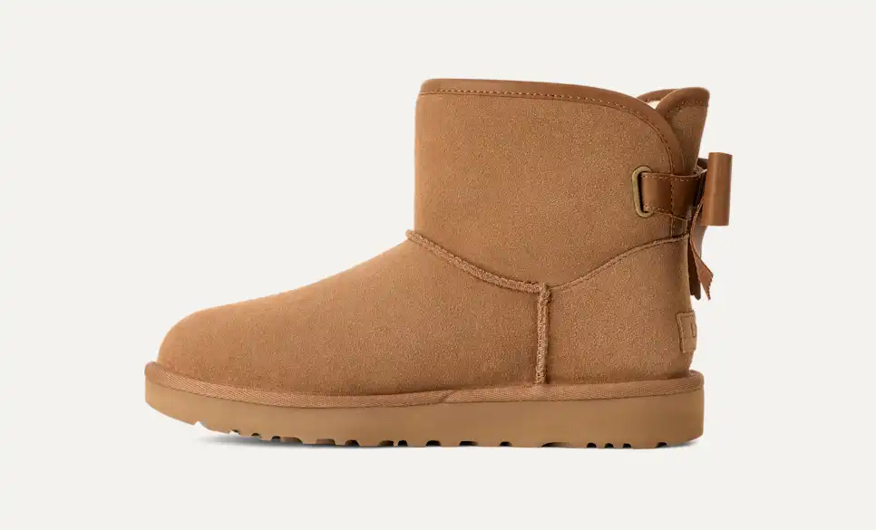 UGG Women's Ultra Mini Bailey Leather Bow