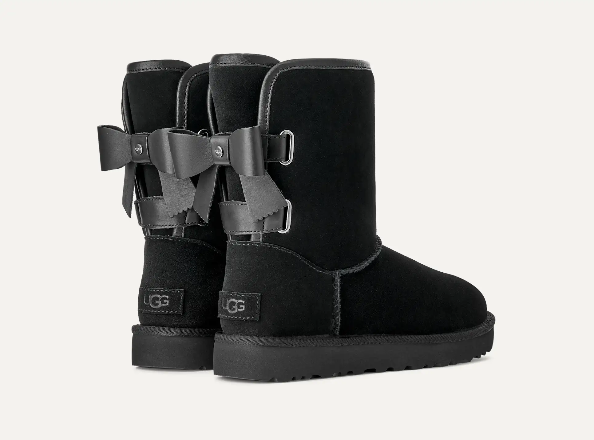 UGG Women's Short Bailey Leather Bow