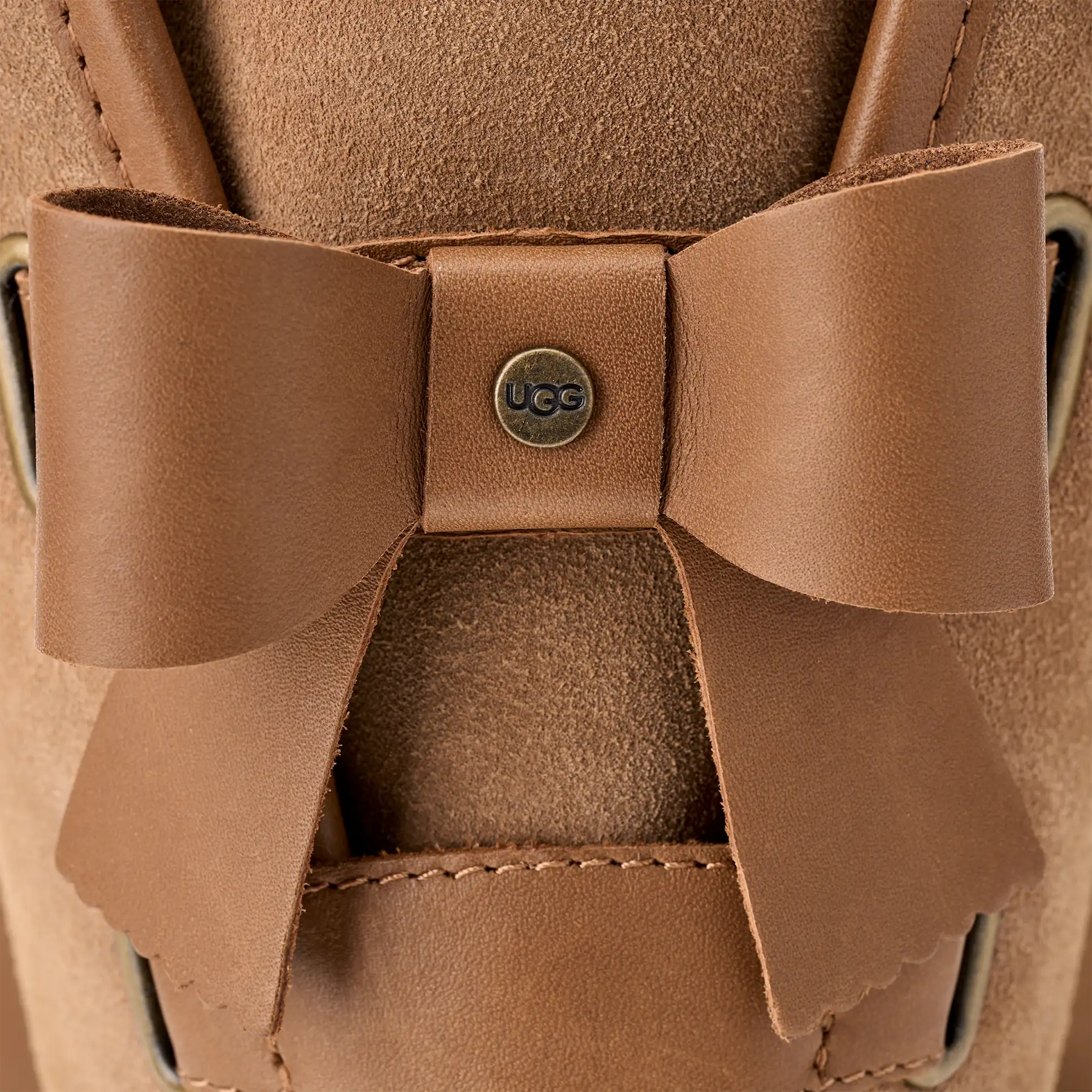UGG Women's Short Bailey Leather Bow