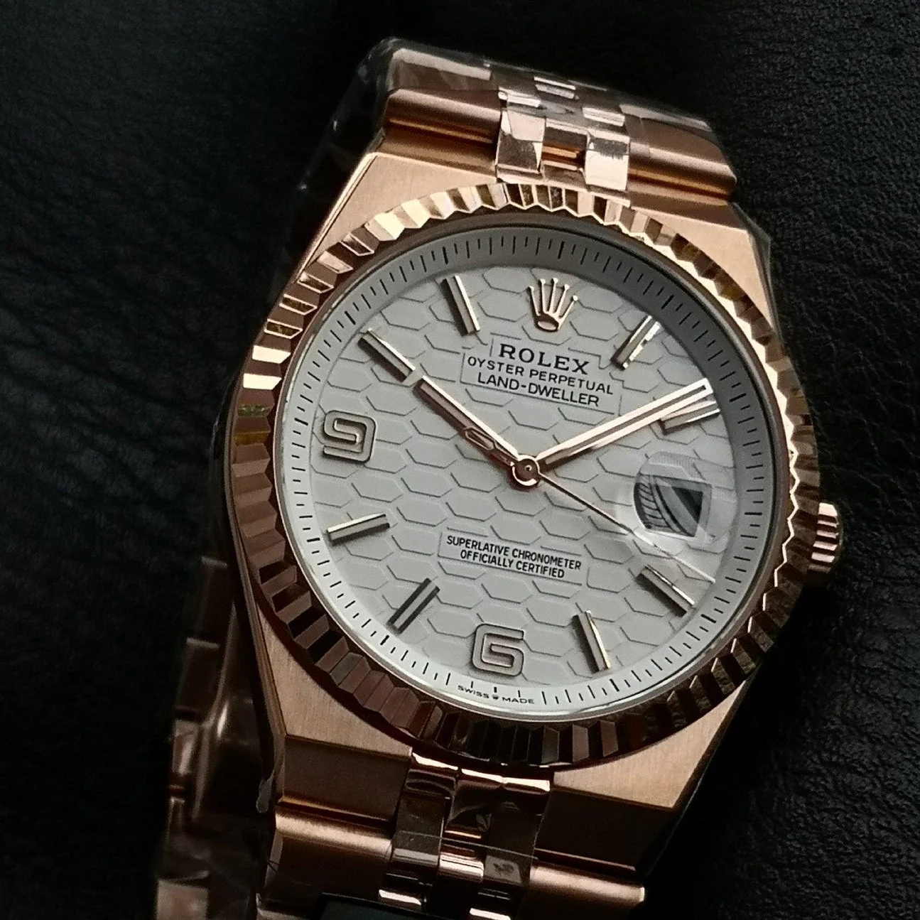 Rolex Land Dweller 40mm Pink Gold White