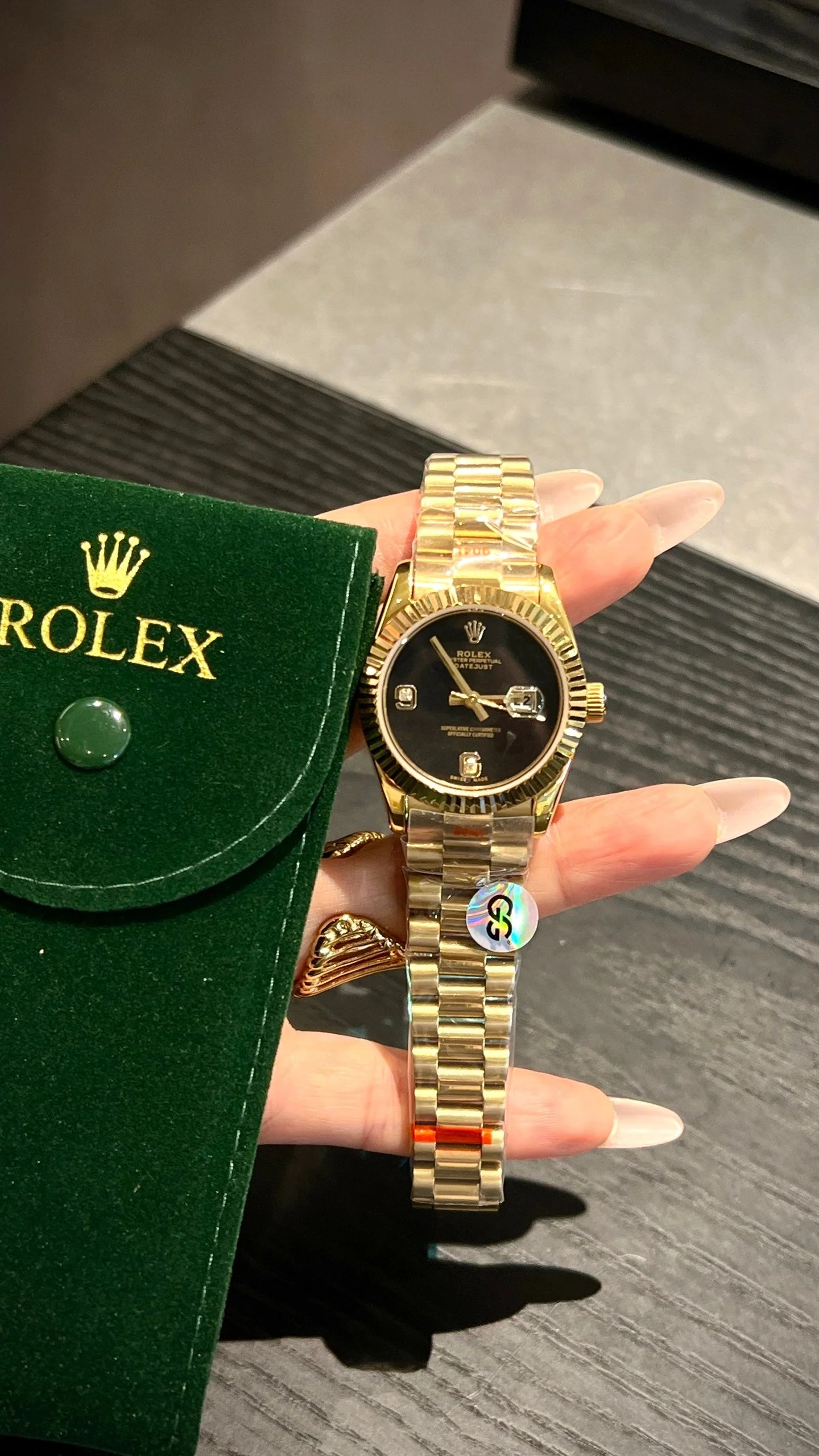 Rolex Datejust 31mm Gold Black