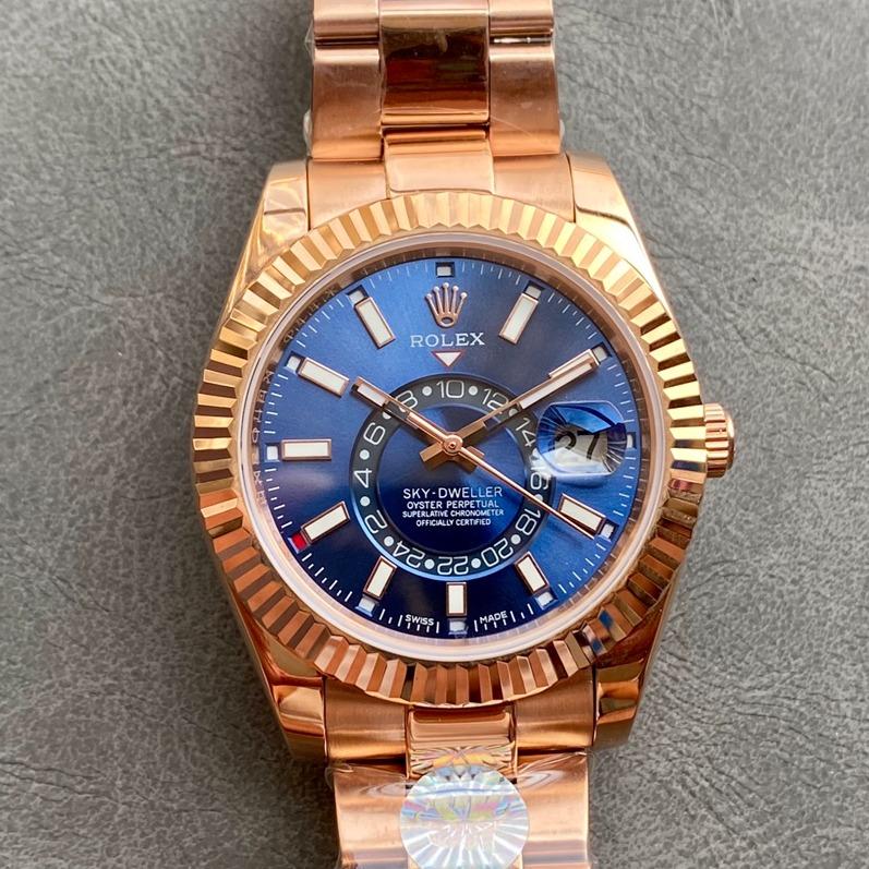 SKY-DWELLER ROSE GOLD 42 BLUE DIAL