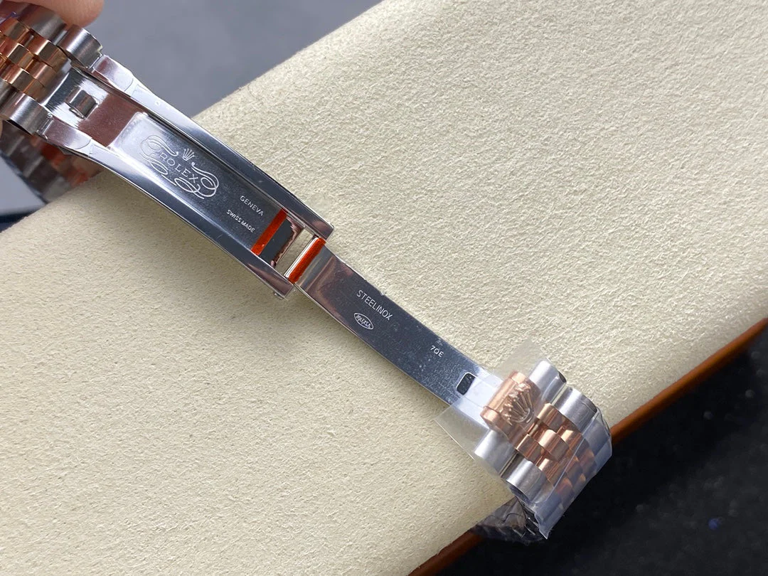 Datejust 31mm Pink Gold Steel Diamond Bezel Aubergine Purple Dial