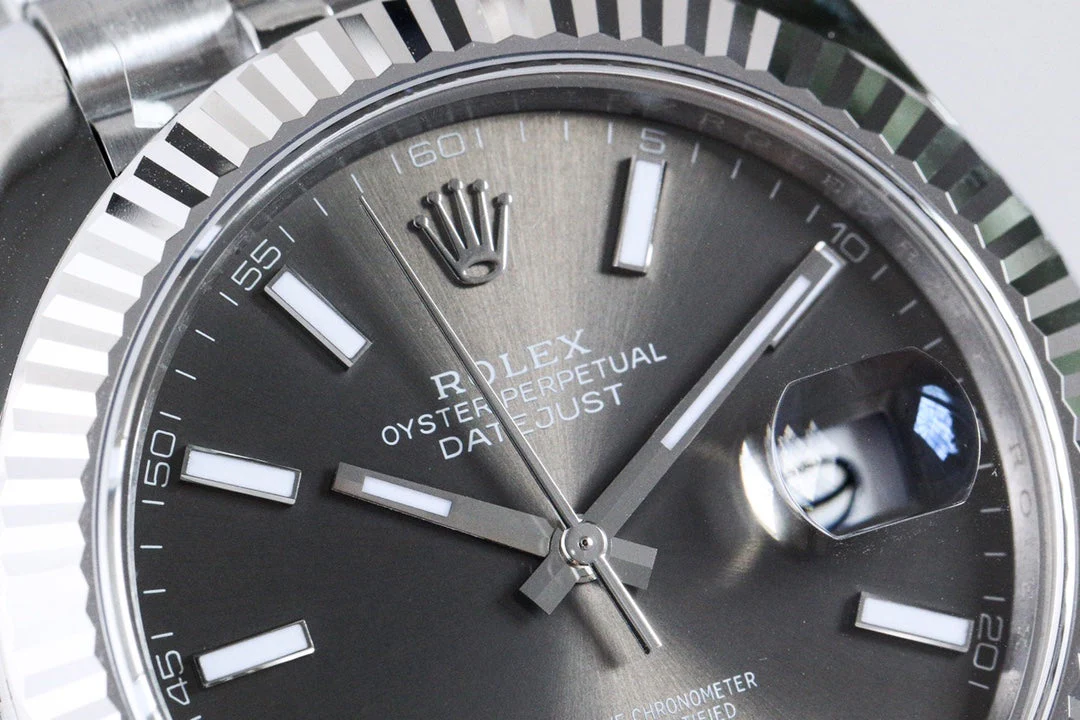 DATEJUST 41 GREY DIAL SILVER CASE