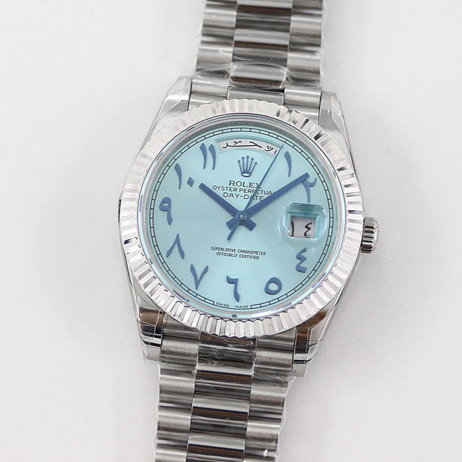 DAY-DATE 41MM STAINLESS STEEL TIFFANY DIAL ARABIC