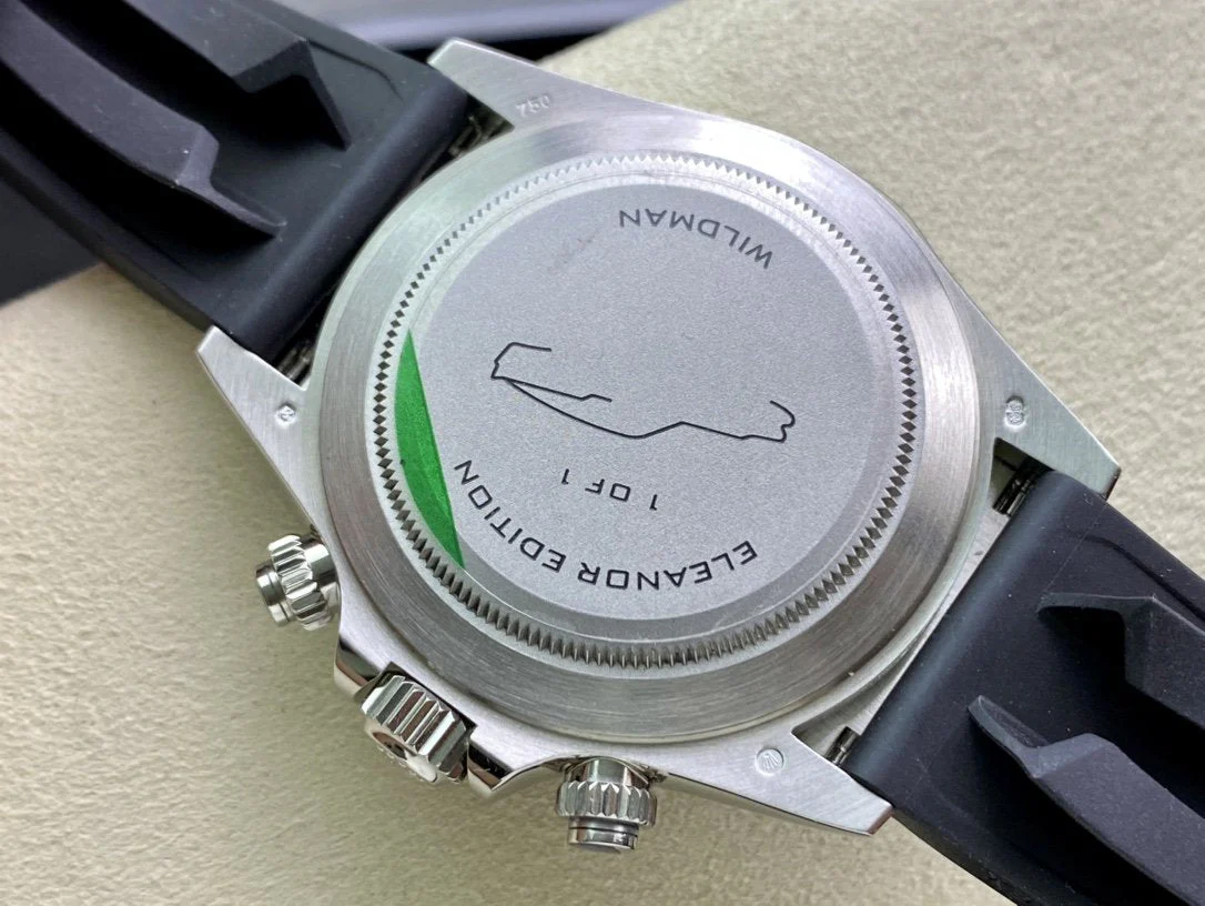 DAYTONA 40 BLACK CERAMIC BEZEL CUSTOM ELEANOR DIAL RUBBER STRAP