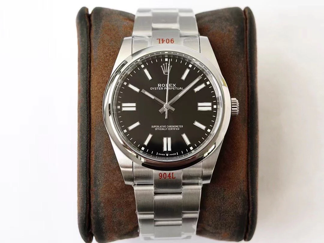 OYSTER PERPETUAL 41 STAINLESS STEEL BLACK DIAL