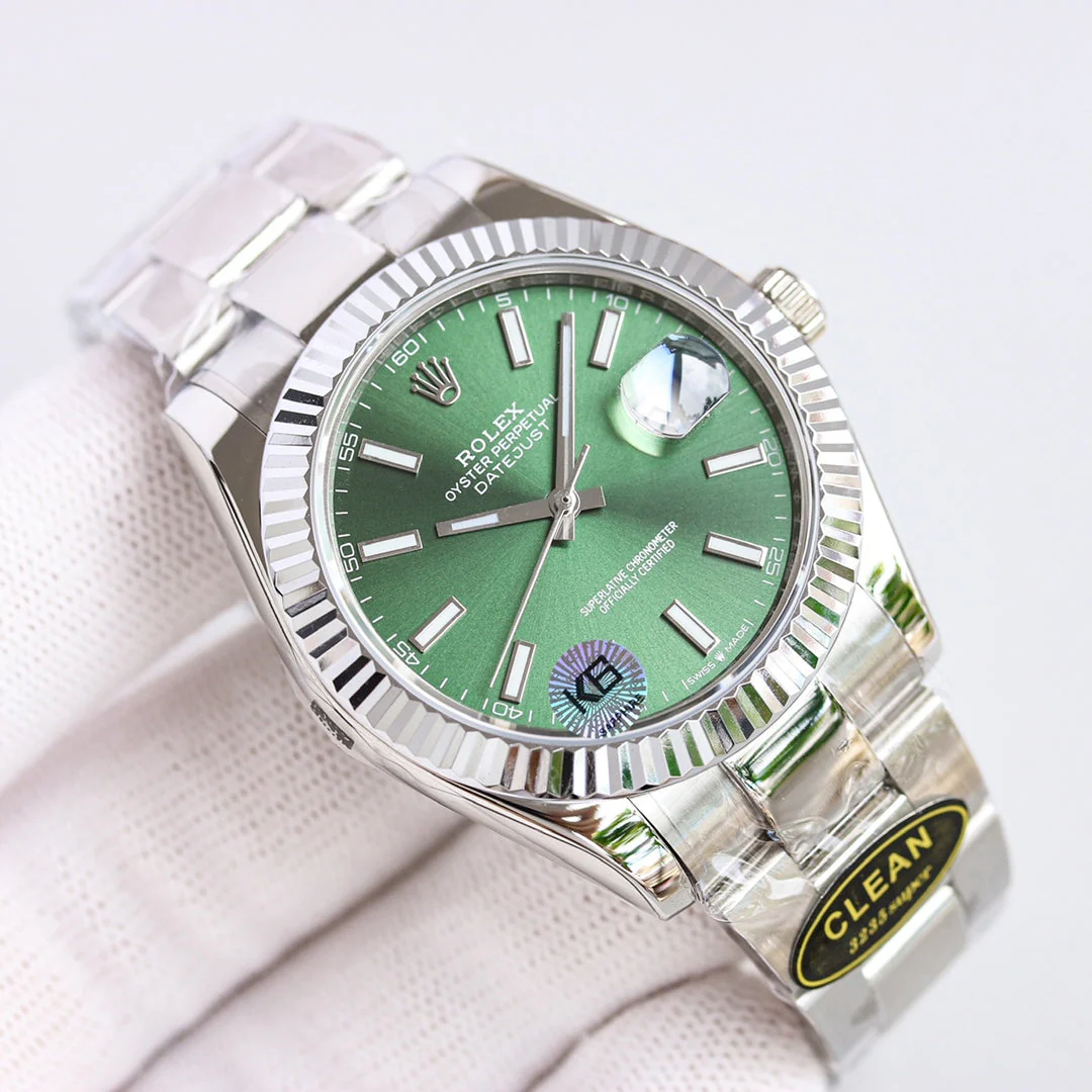 DATEJUST 41MM STEEL CASE GREEN DIAL